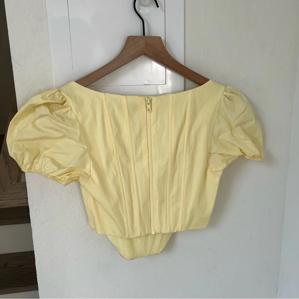 STAUD Eliza Corset Top in Yellow Size 0 - Image 6