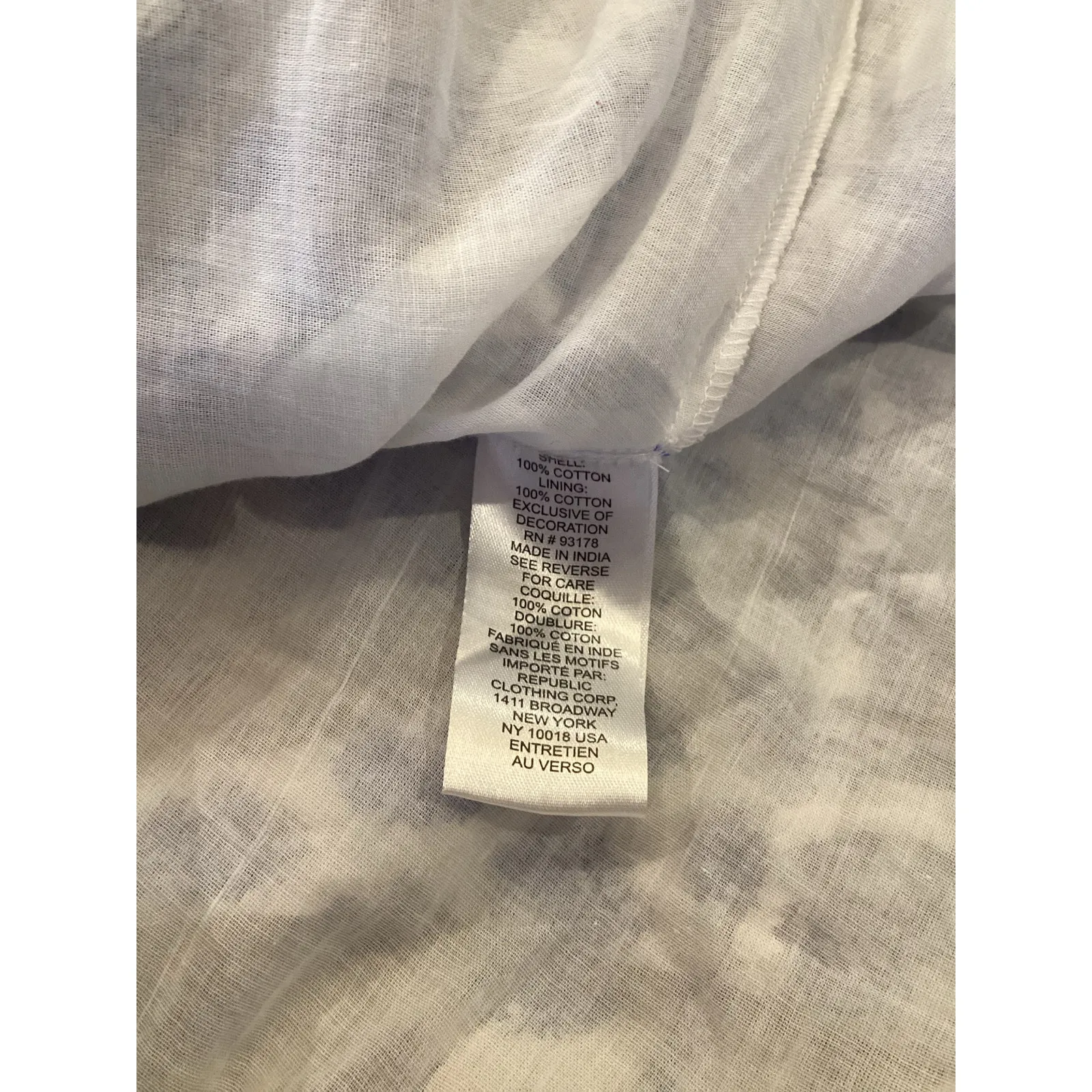 Calypso St Barth Daria Dress L Blue White Block Print Floral Cotton Resort Maxi - Image 5