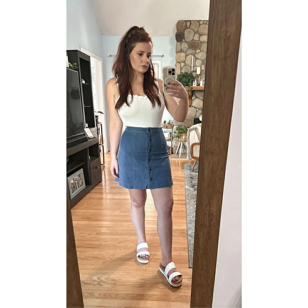 Anthropologie WAYF Denim Skirt - Image 6