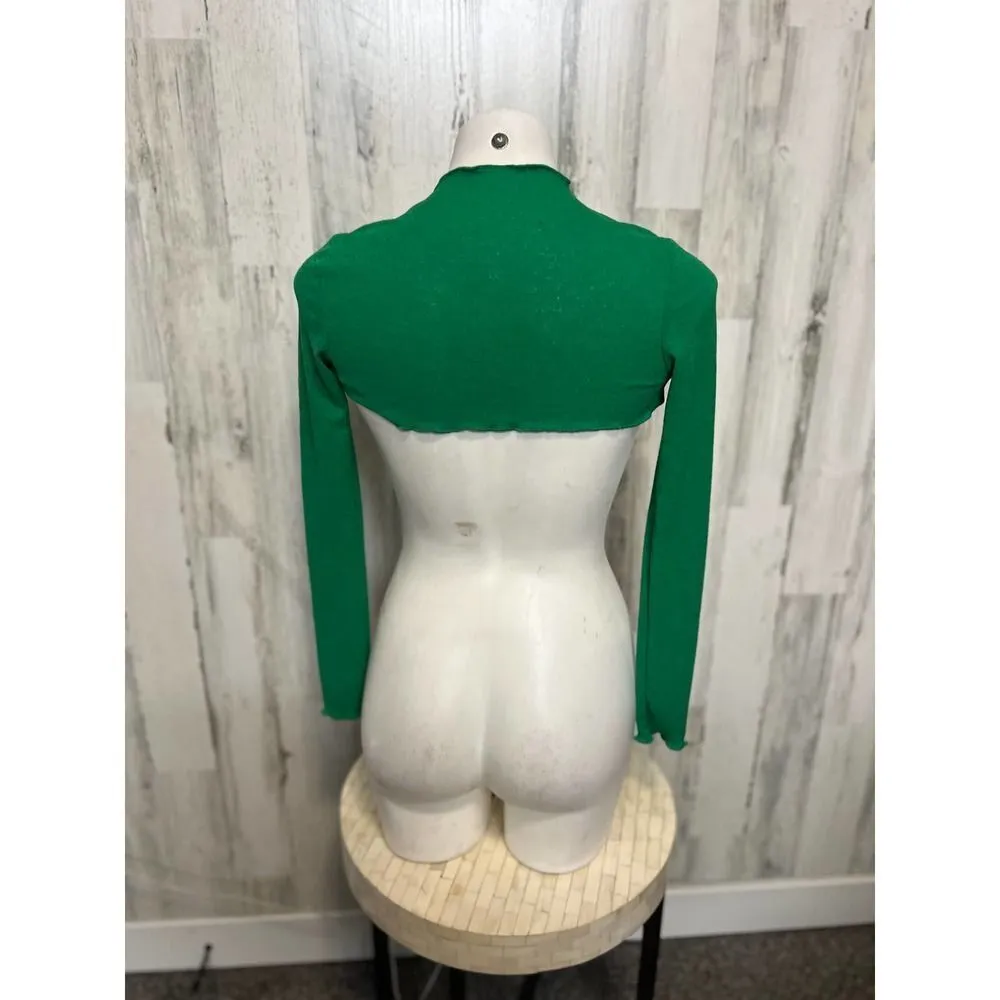 Cropped green sweater size XSMALL - Image 3