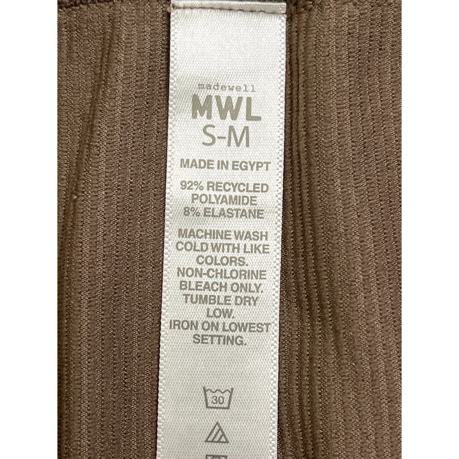 Madewell MWL Seamless 7/8 Ribbed High Waisted Leggings, size small-medium, NF342 - Image 3