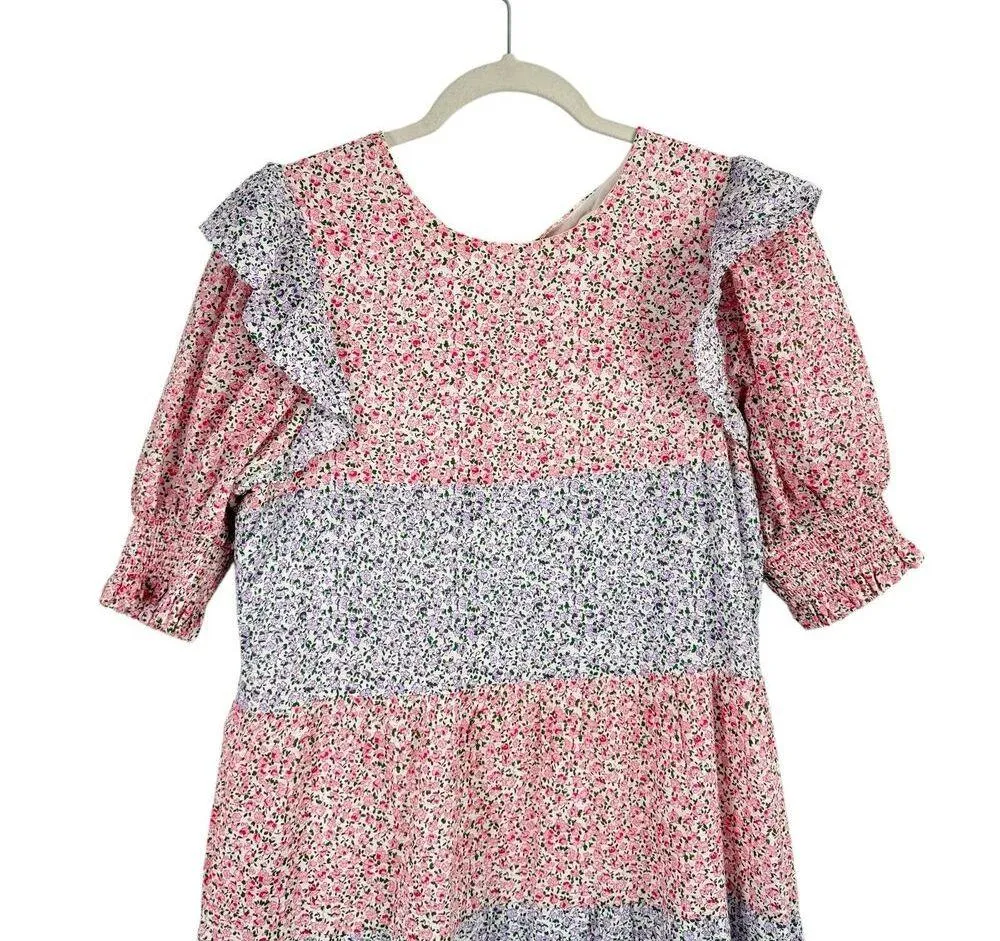 Hyacinth House Tuckernuck Multi Floral Barton Maxi Dress Cottagecore Women Small Pink - Image 3