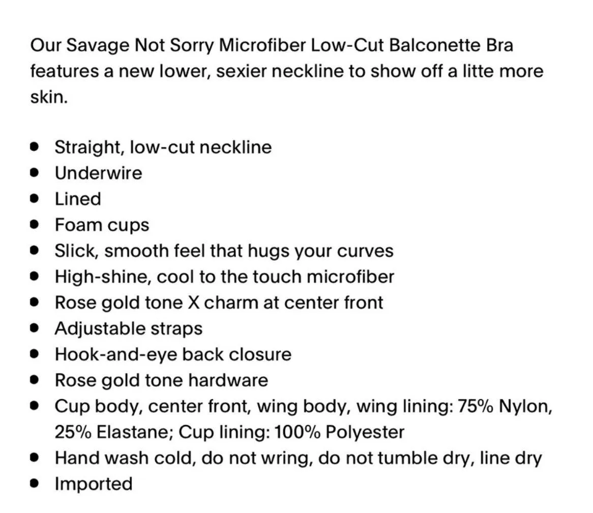 Savage Not Sorry Microfiber Low-Cut Balconette Bra - Image 4