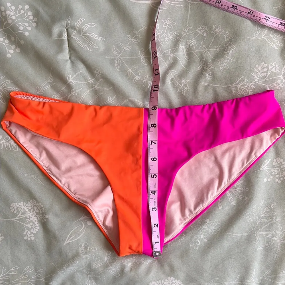 NWOT VS Vibrant Orange and Pink Cheeky Hipster Bikini Bottoms - Image 3