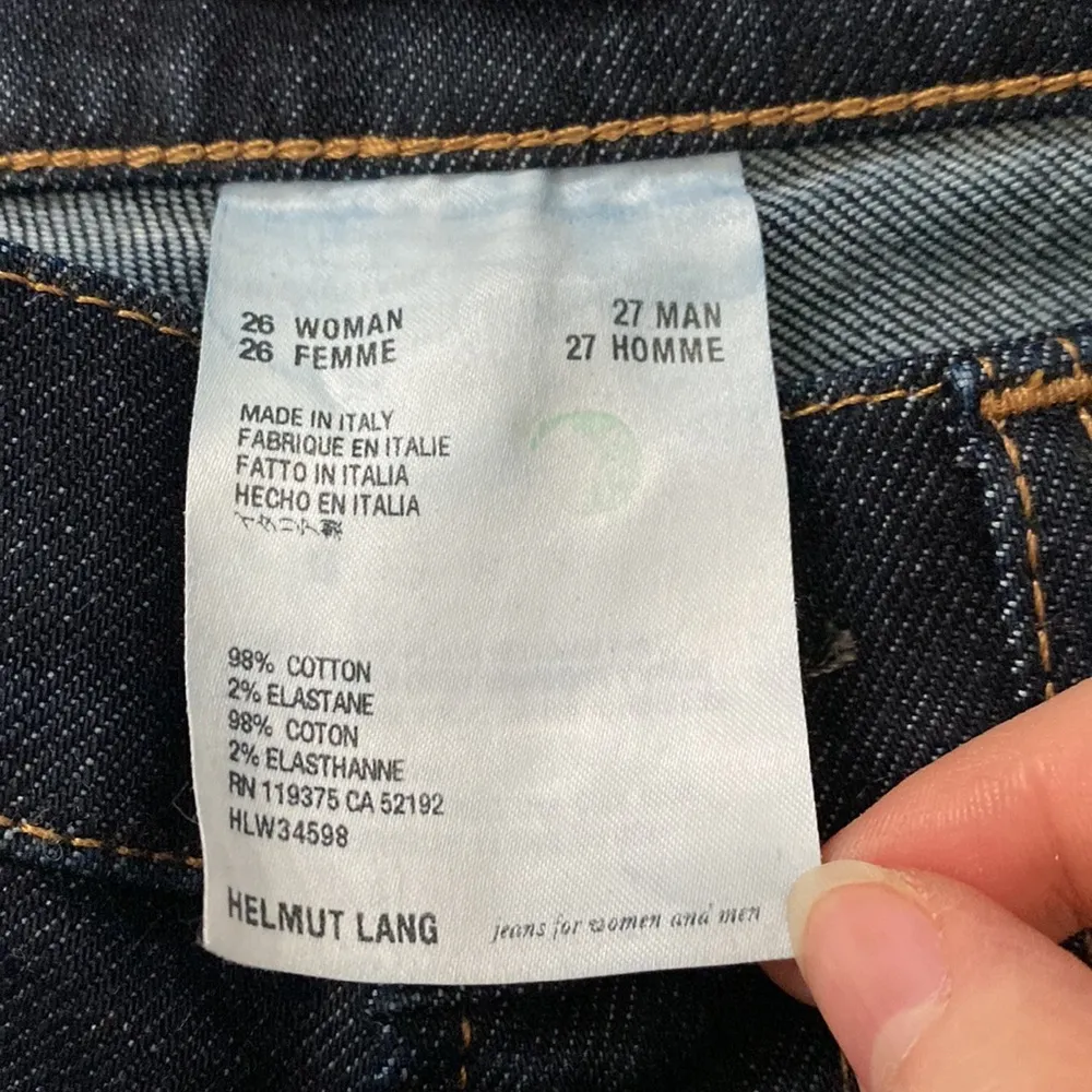 Helmut Lang Femme lo cigarette jeans in indigo wash size 26 - Image 14