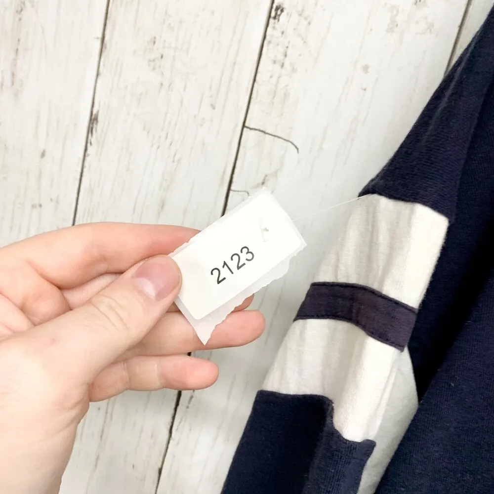 Vtg Russell Athletic Jacket Women Size Large Long Sleeve Collared Full Zip Navy - Image 4