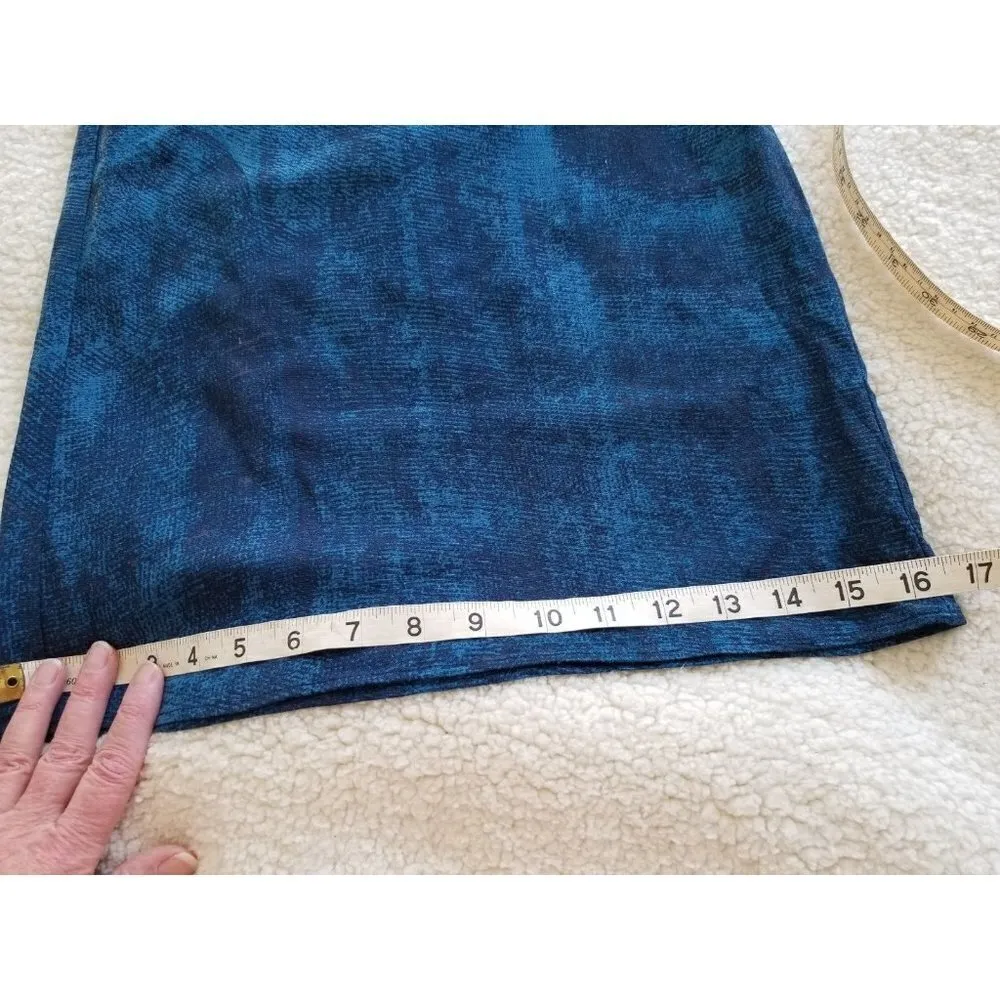 H by Halston Womens Petite Wide Leg Blue Patterned Rayon Crop Pants Sz 20WP - Image 12