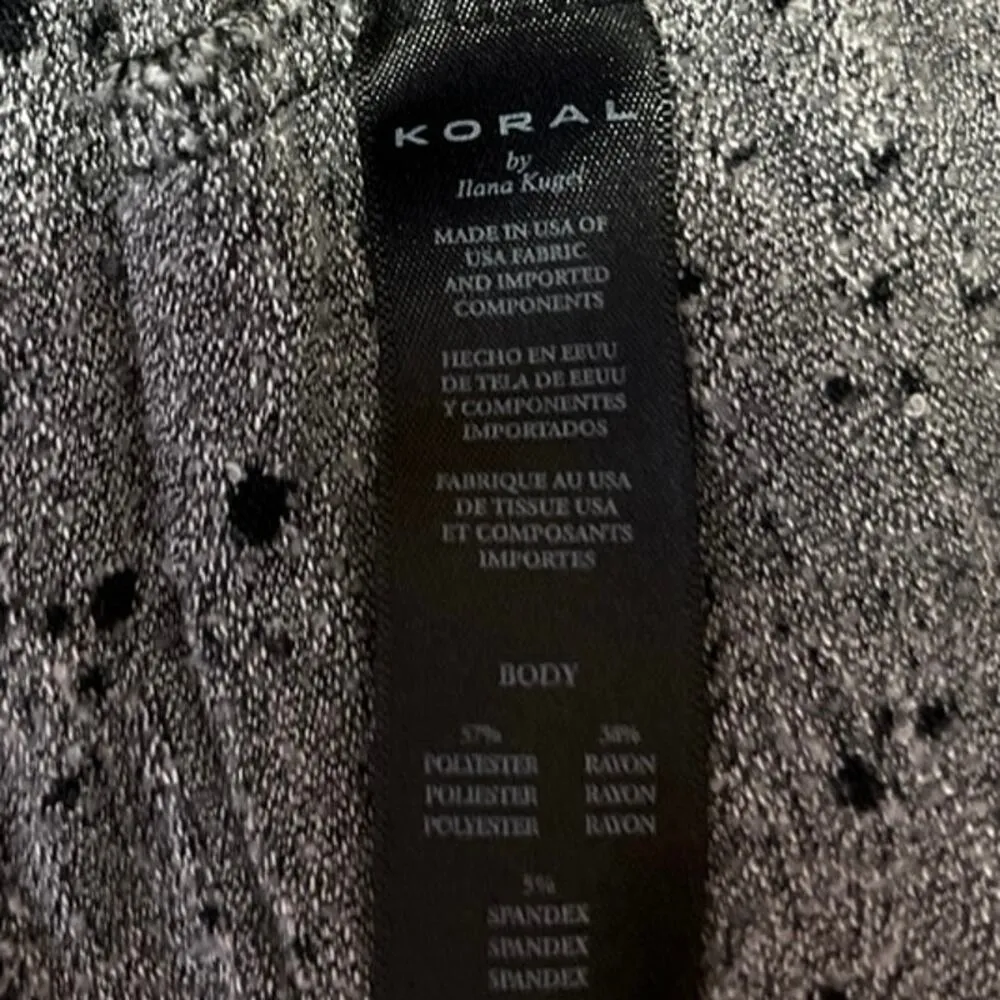 Koral Gray Sleeveless Eyelet Distressed Crossback Cami Camisole Tank Top Size S - Image 4