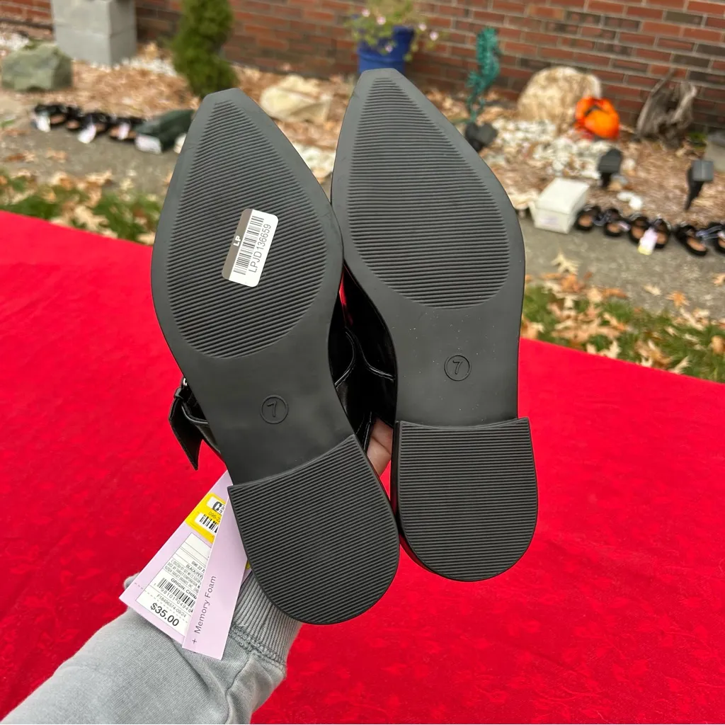 Nwt Size 7 Peyton Double Buckle black Slingback Flats by wild fable - Image 8