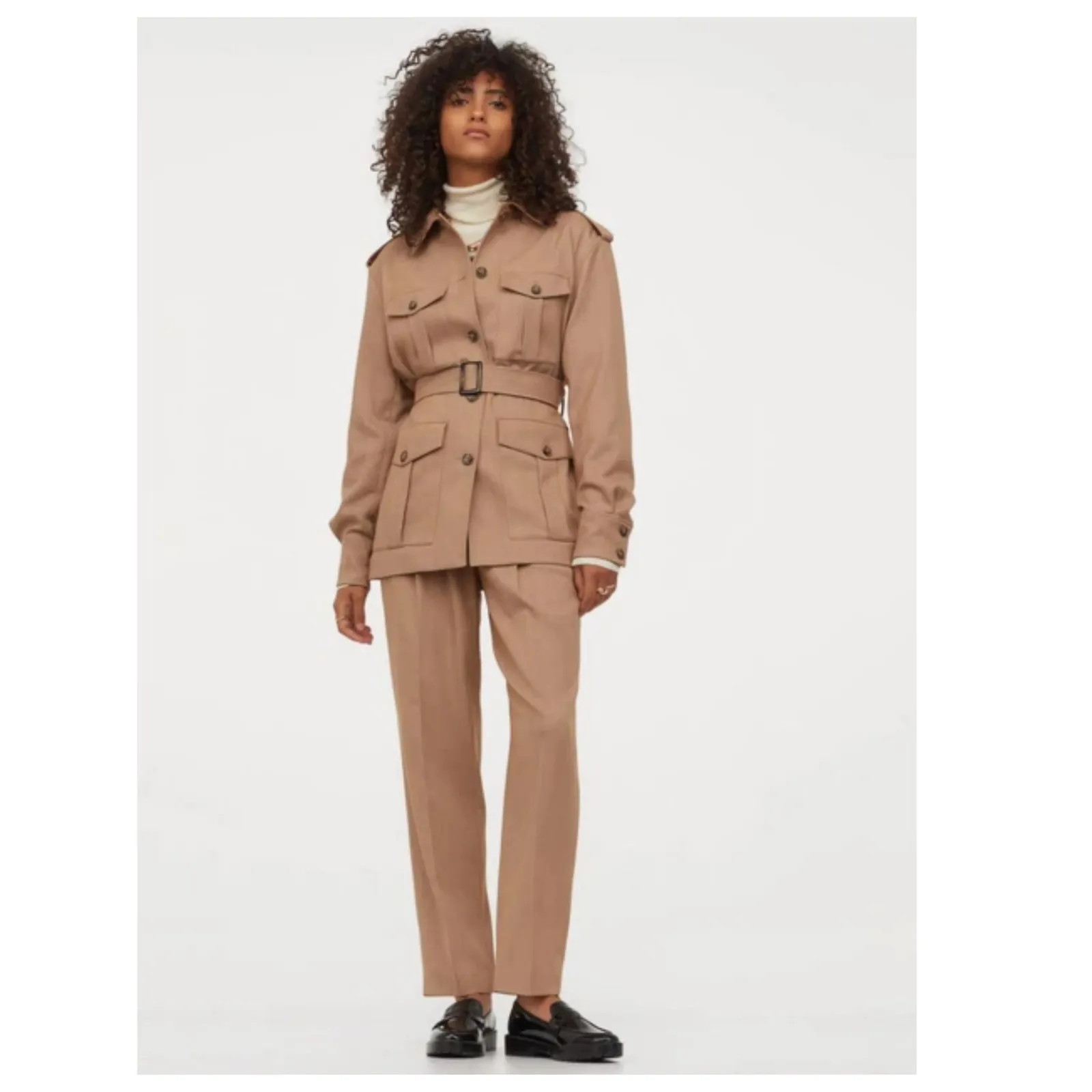 Giuliva Heritage X H&M Utility Jacket Size Medium Brown - Image 3