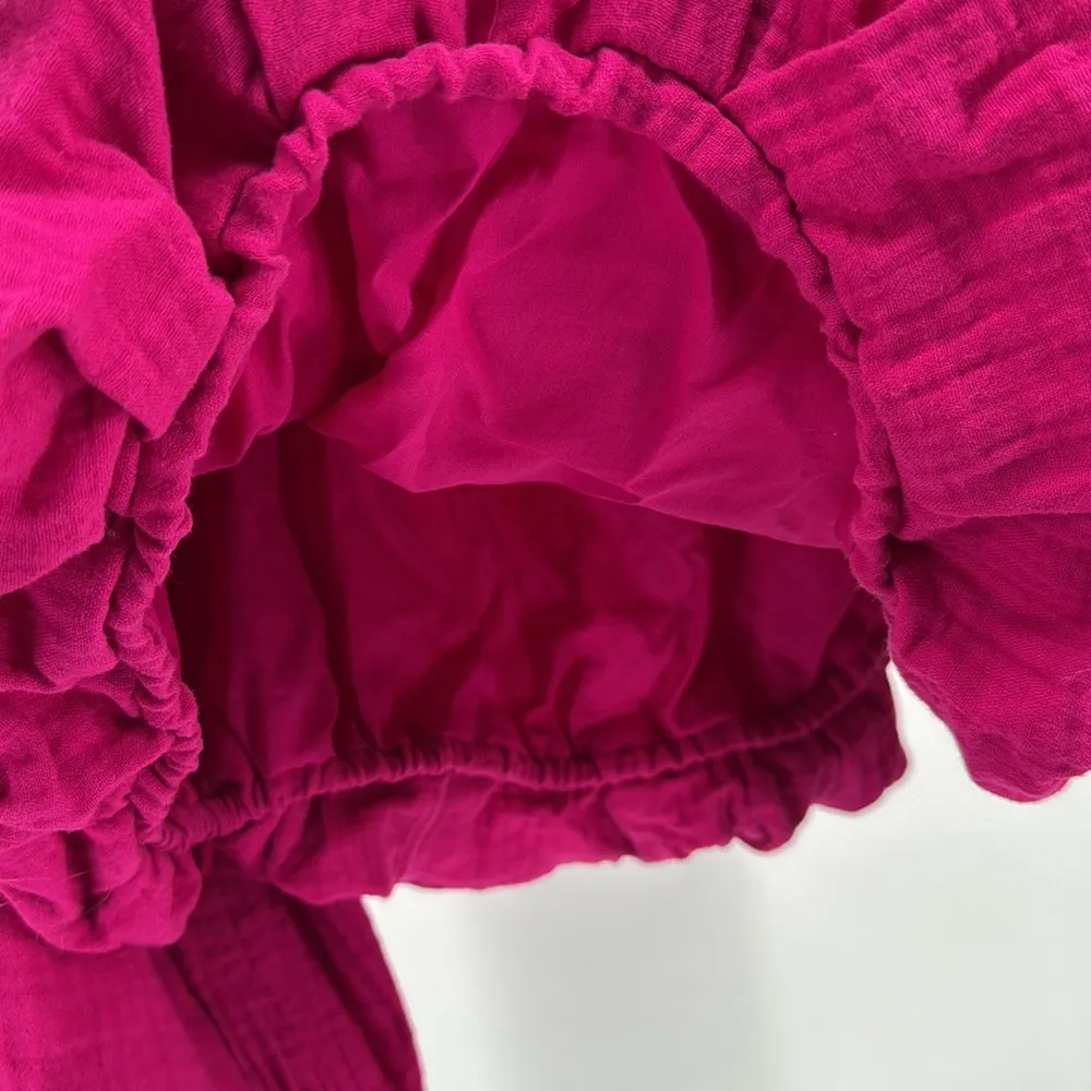 Future Collective Jenny K Lopez Off Shoulder Balloon Sleeve Cropped fuschia XXL Pink - Image 7