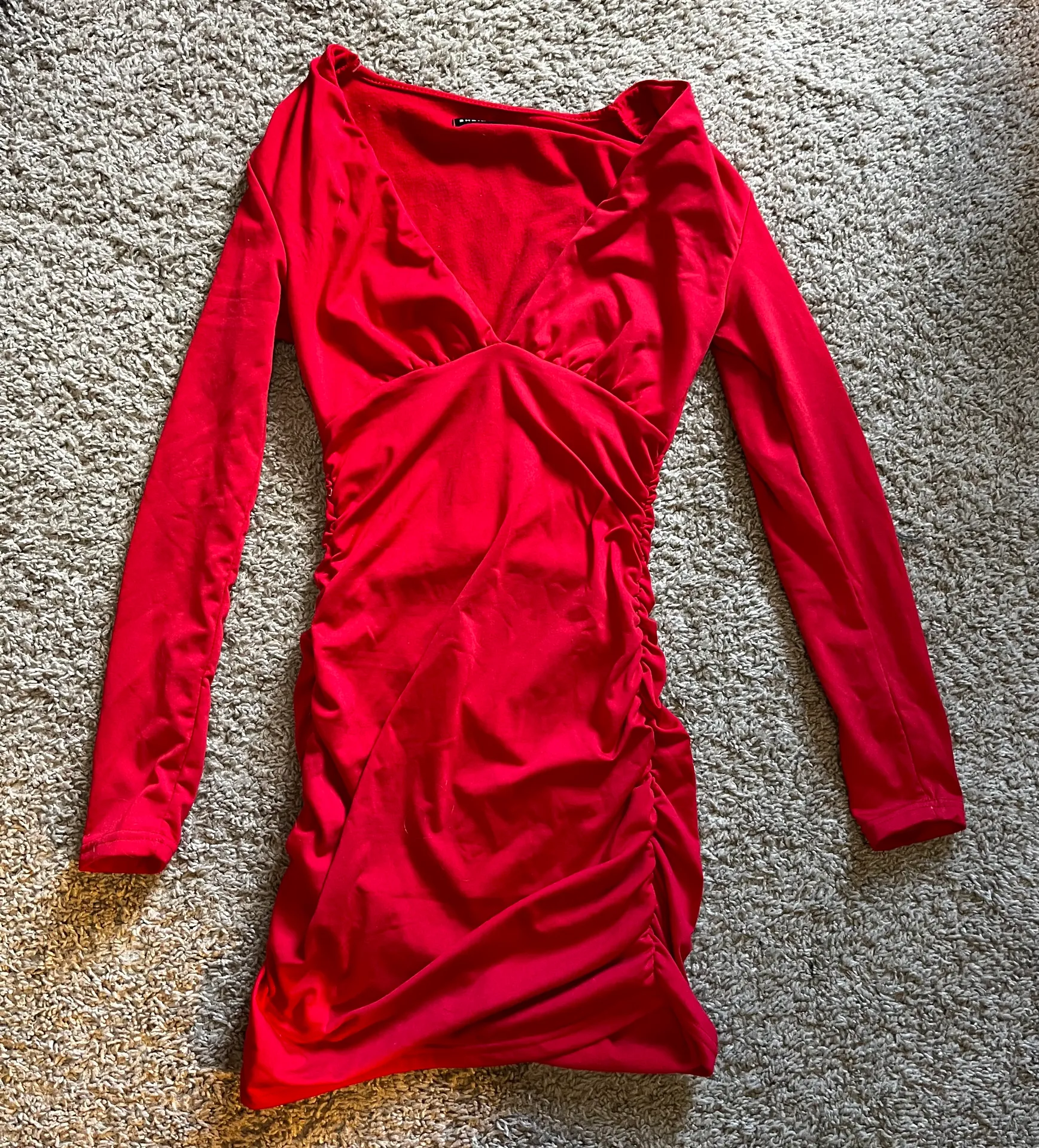 Red V Dress - Image 2