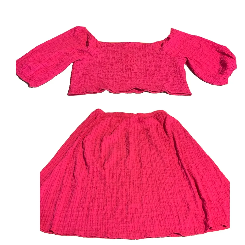 IN THE STYLE PINK CROPPED TOP AND MAXI SKIRT COORDINATED SET NWT (24) - Image 11