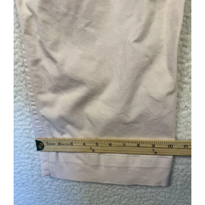 GAP Pants Womens 4 Light Pink High Rise Wide Leg Crop Chino Spring Casual‎ - Image 6