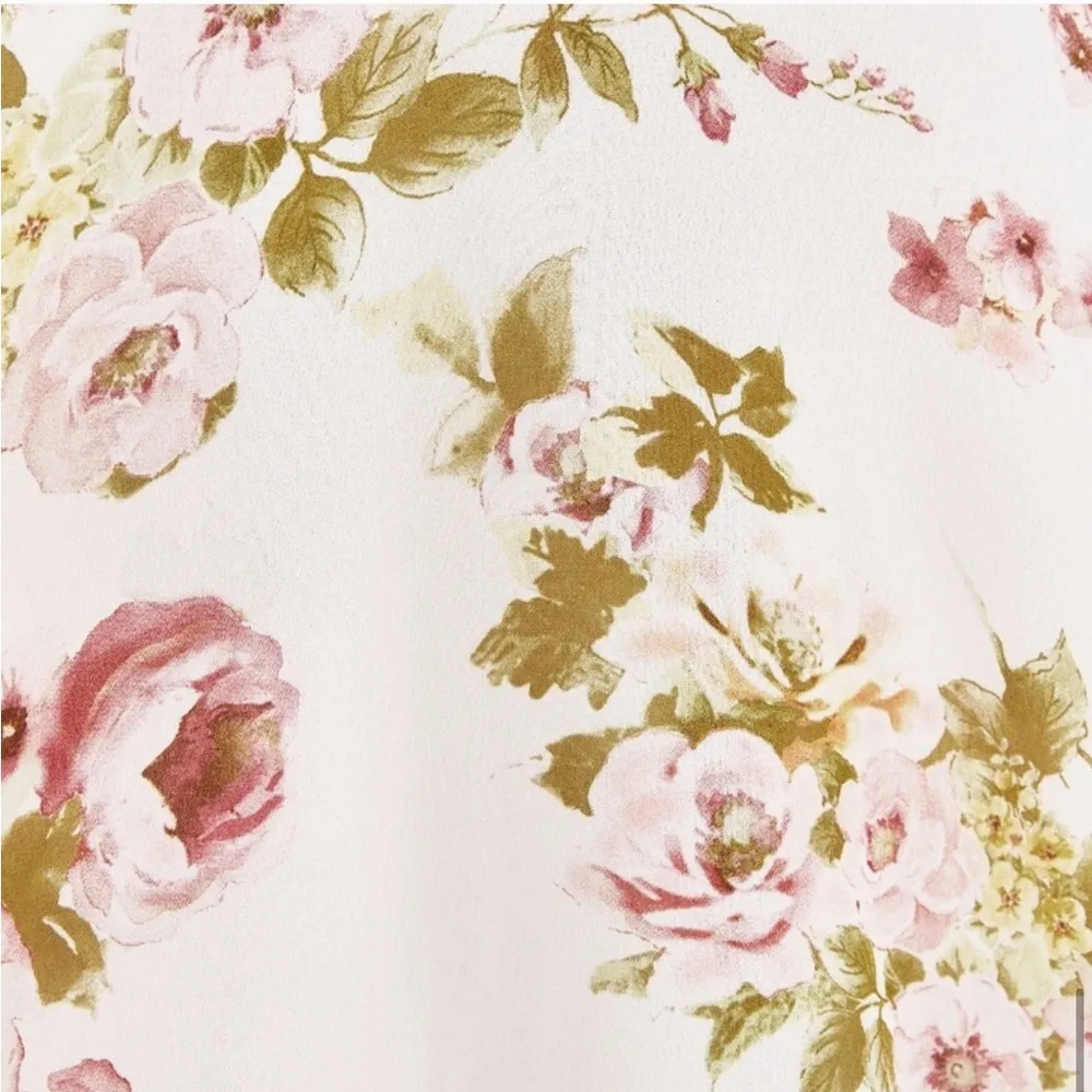 ZARA Frilled Floral Chiffon Dress - Image 10