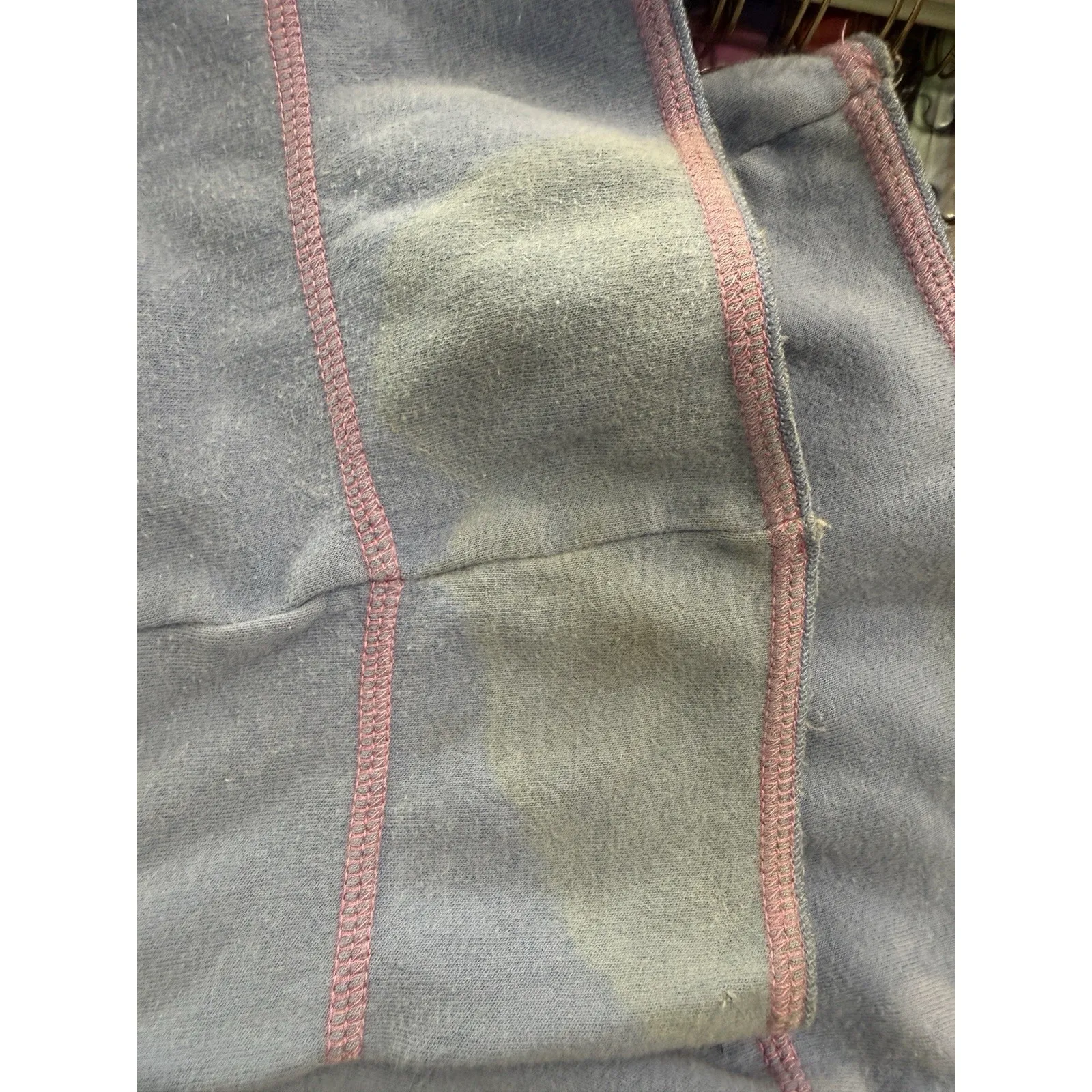 Vintage Y2K Victoria's Secret Blue Pink Butt Logo Sweat Pants Women's M 80 - Image 7