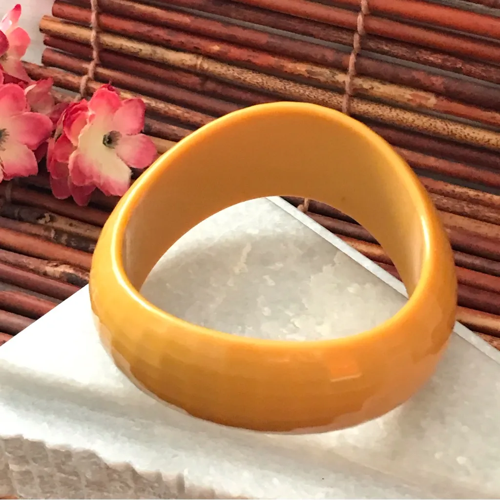 Funky Yellow Bangle Bracelet - Image 2