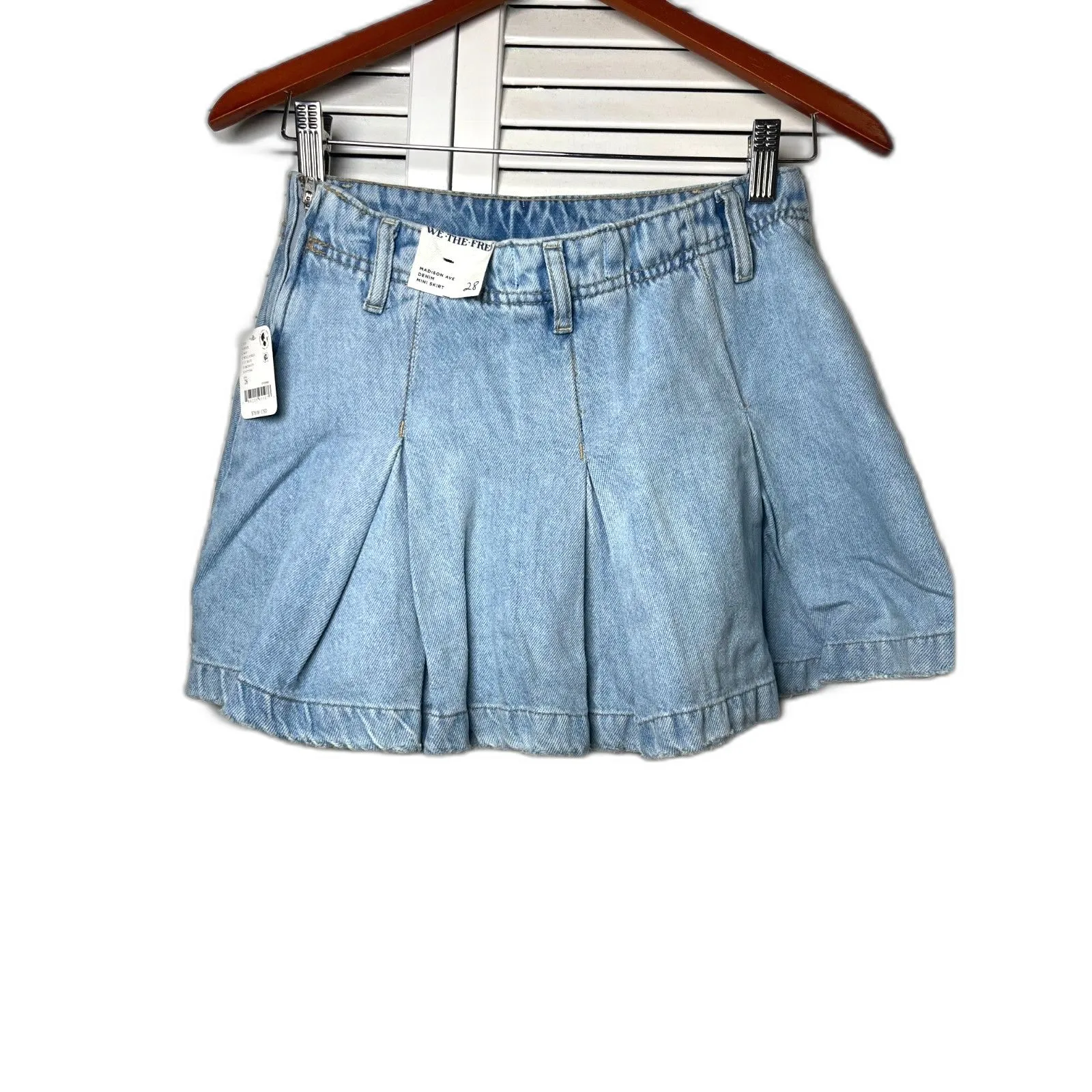 Free People We The Free Madison Ave Pleated Mini Skirt New with tags! Size 28 - Image 6