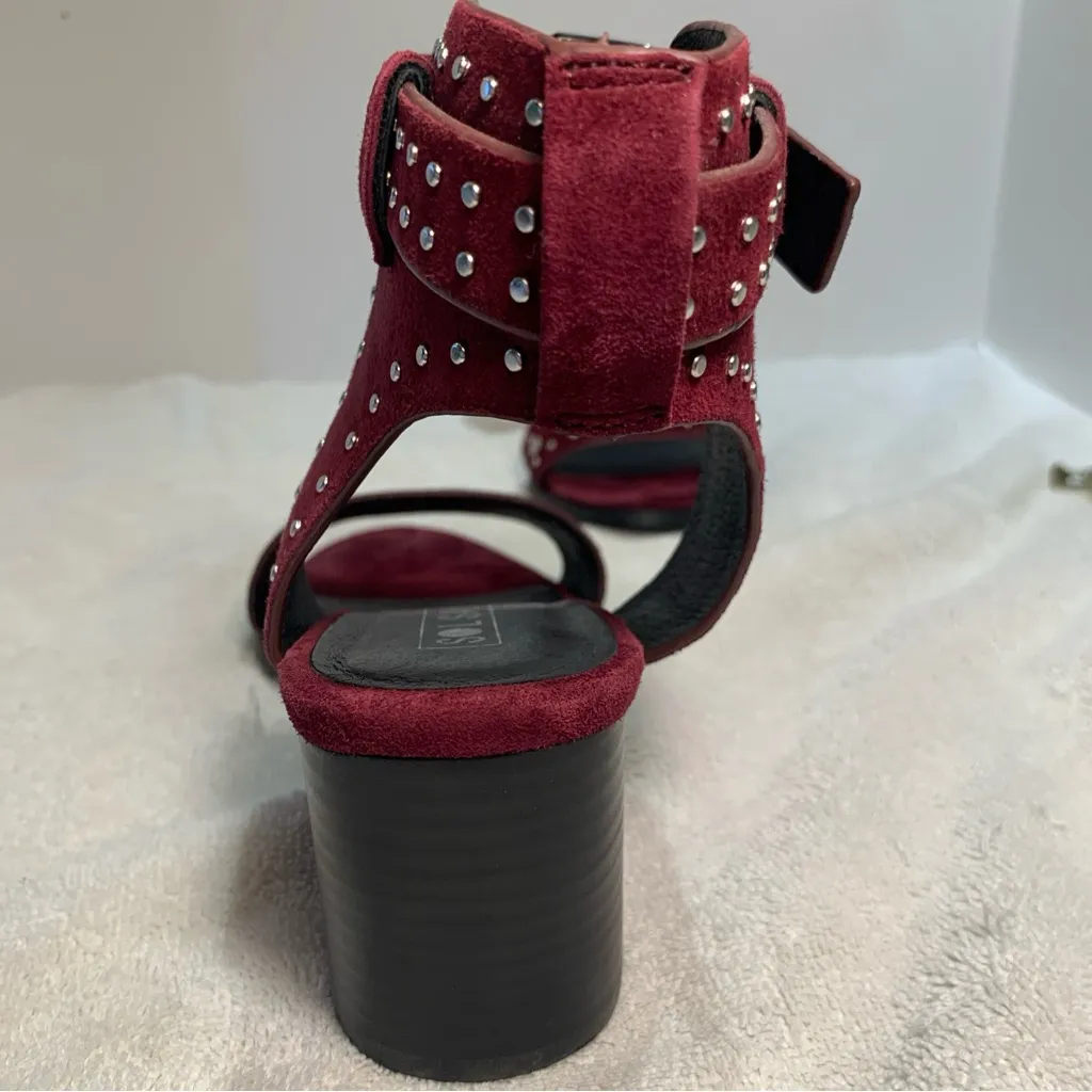 Sol Sana Purple Studded Chunky Heels Women's Size Euro‎ 38 - US 7.5 - Image 5