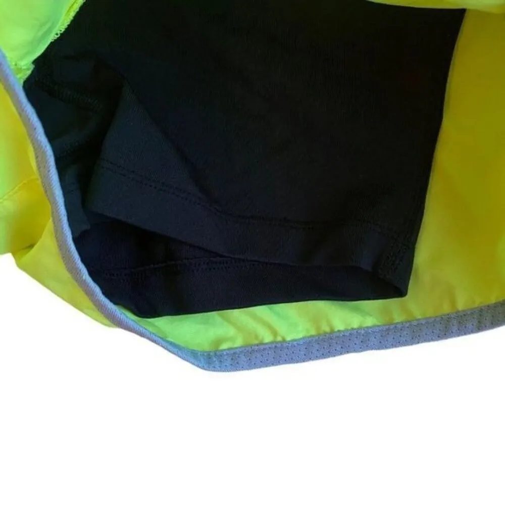 Nike Women’s Dri Fit Neon Green Running Yoga Shorts Retro Sport - Image 6