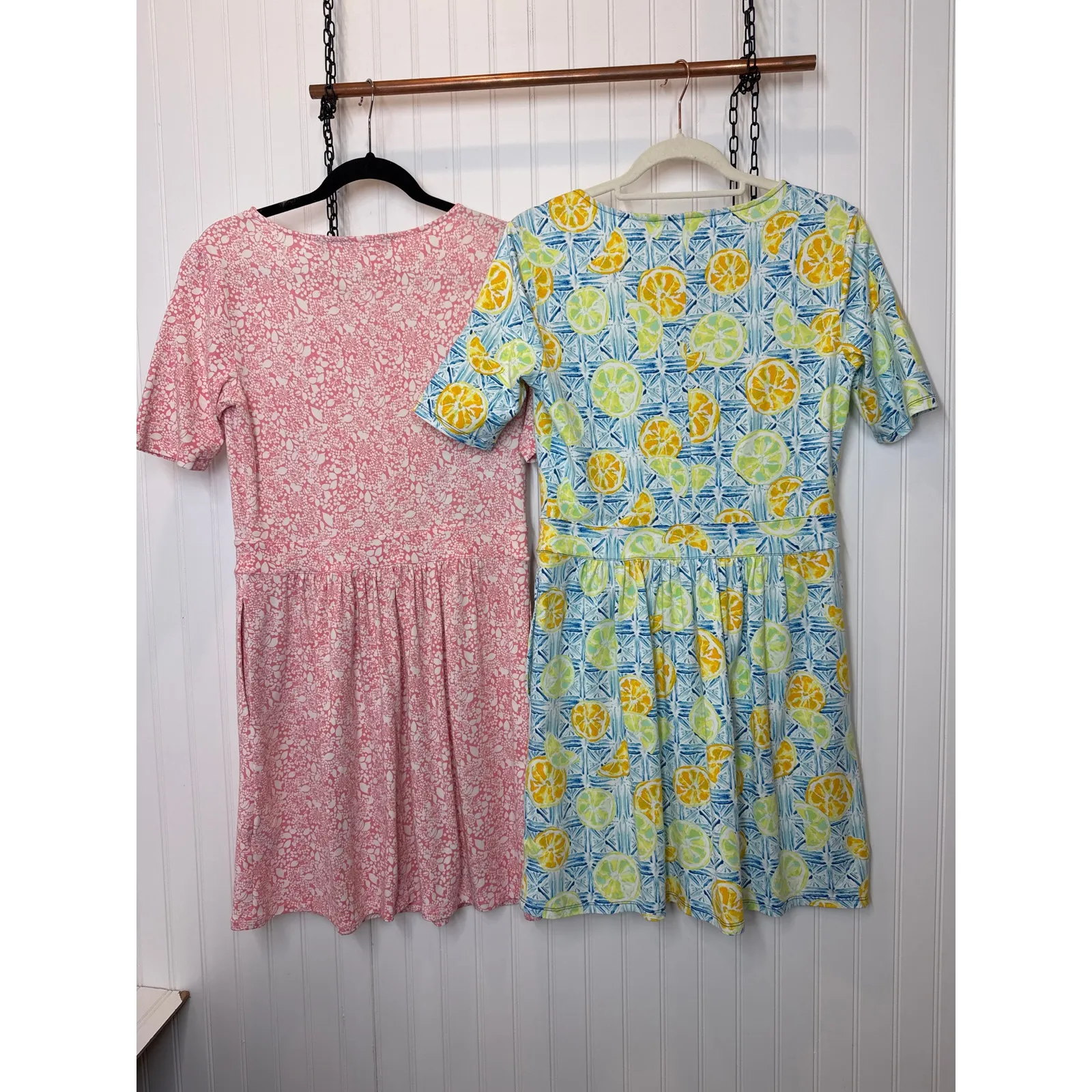 LANDS’ END DRESSSES Pink & Blue Mini Summer Casual Short Sleeve Bundle Size S - Image 2