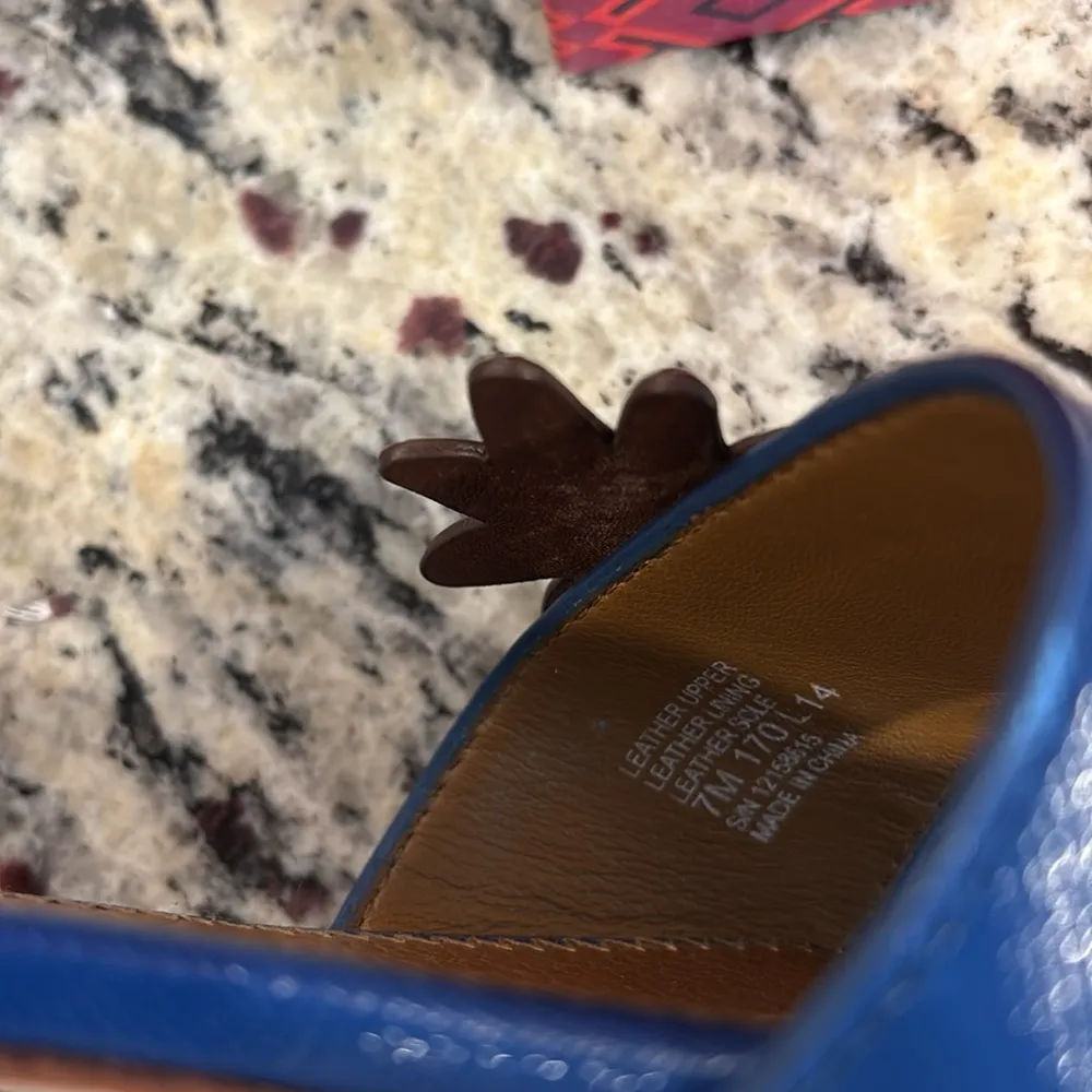 Tory Burch Neptune pineapple flat all leather slide sandals - Image 12