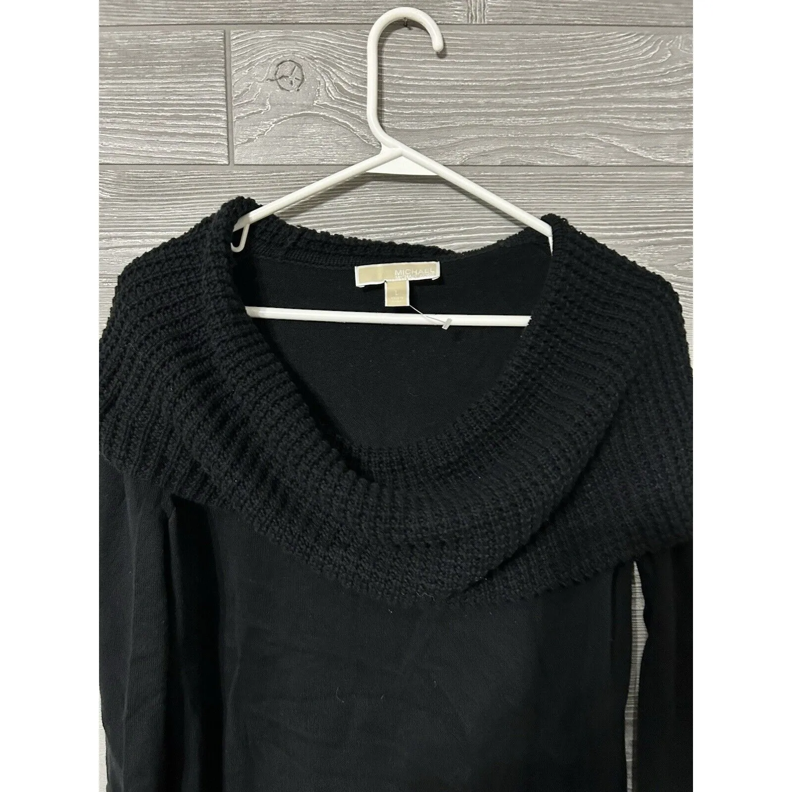 MICHAEL Kors‎ Cowl Neck Sweater Black size Medium MK - Image 2