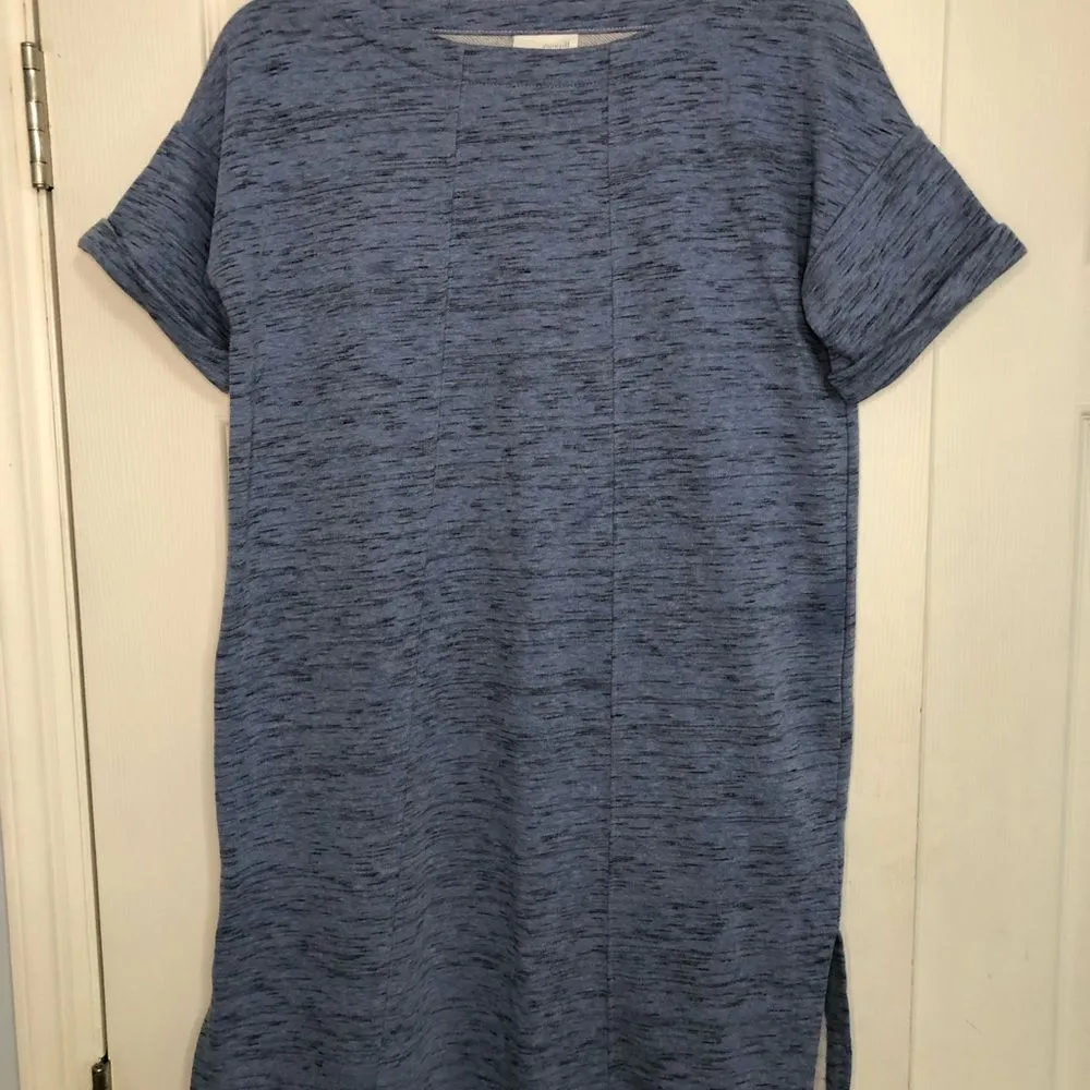 Pure Jill J.Jill short sleeve tunic dress side slits women's size XS blue‎ tones Black - Image 11