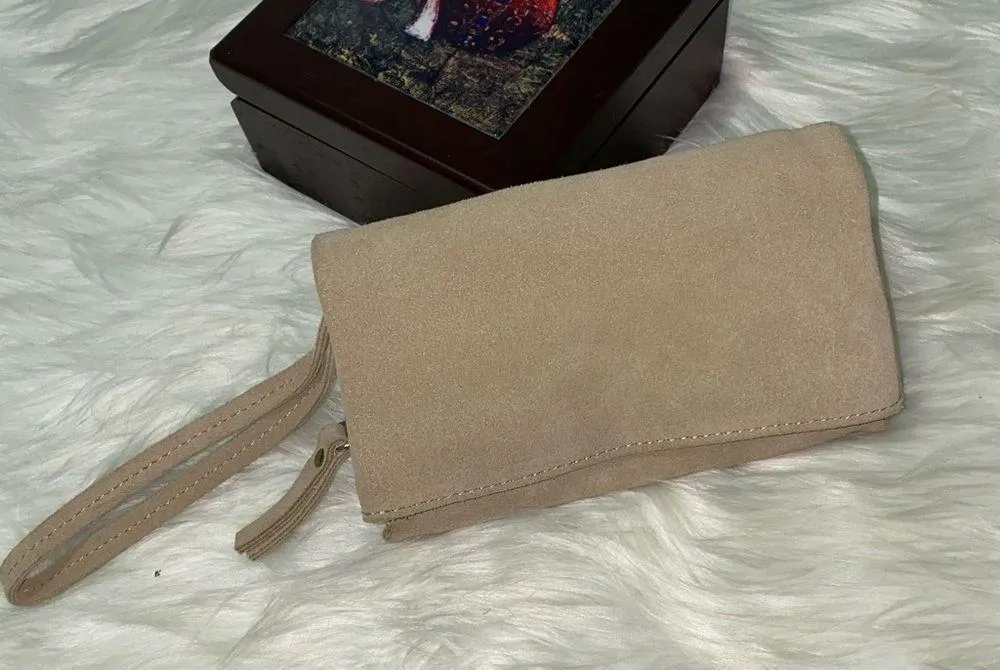 Cooperative suede leather wristlet wallet - Image 3