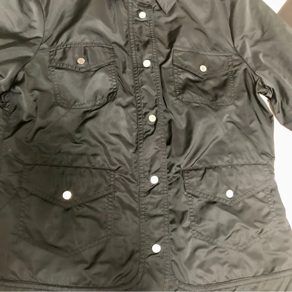 Lightweight Snap Closure Fitted Jacket Utility Anorak Front Pockets sz 4 - Image 3