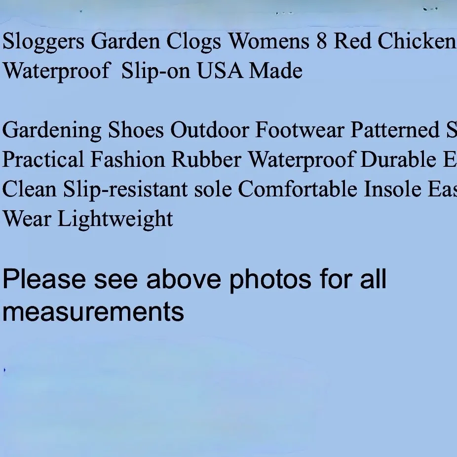 Sloggers Women's Red Chicken Print Ankle Boots Sz 8M Waterproof Gardening - Image 11