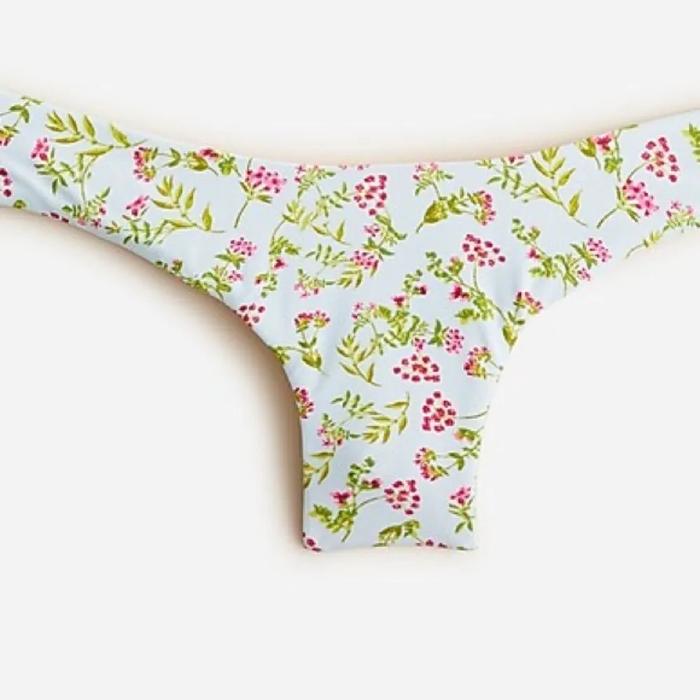 J Crew Curved Waist Cheeky Bikini Bottom Cloud Meadow Floral M (8-10) NWT - Image 3