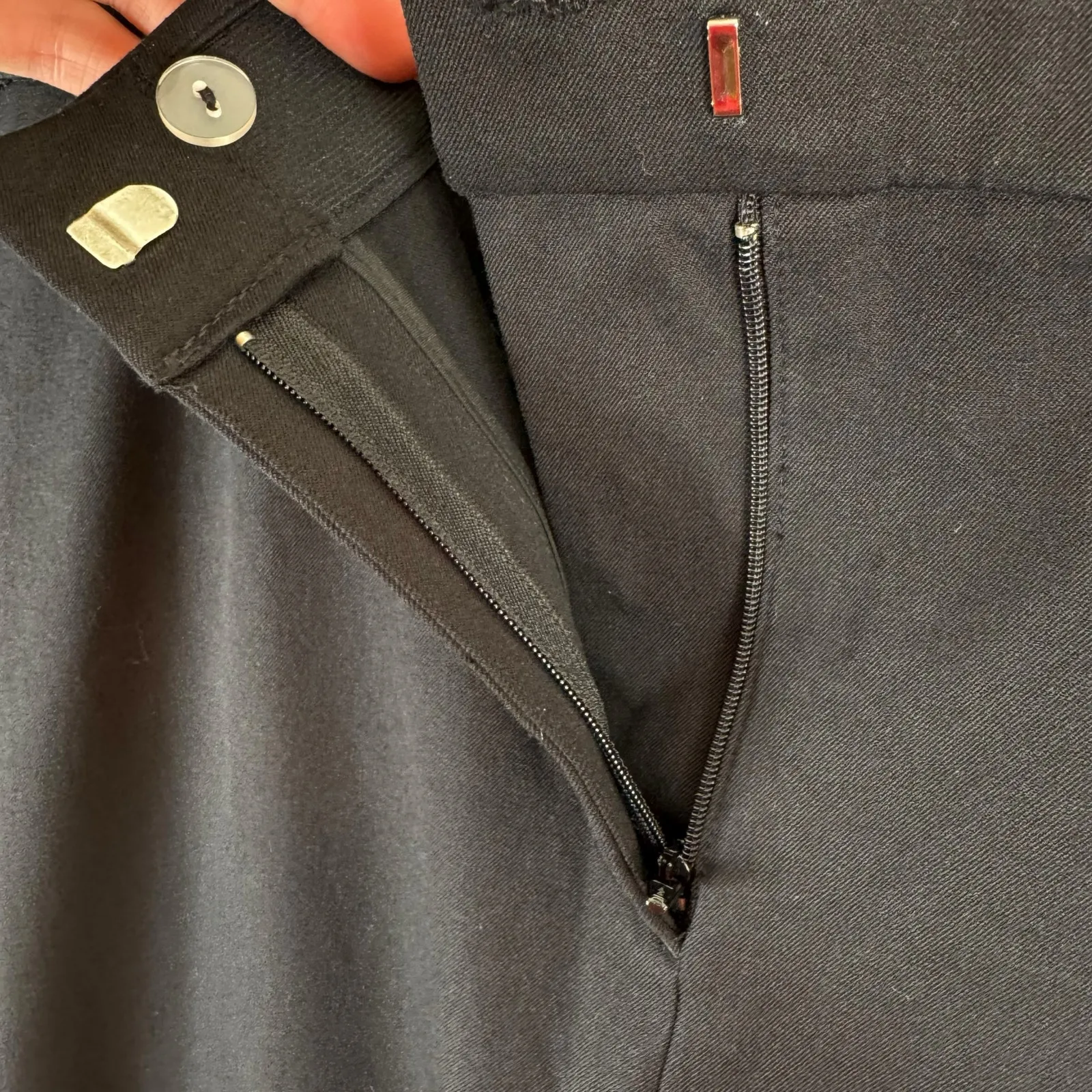 Alfani Black Cropped Straight Leg High Rise Dress Pants White Trim Size‎ 18W - Image 4