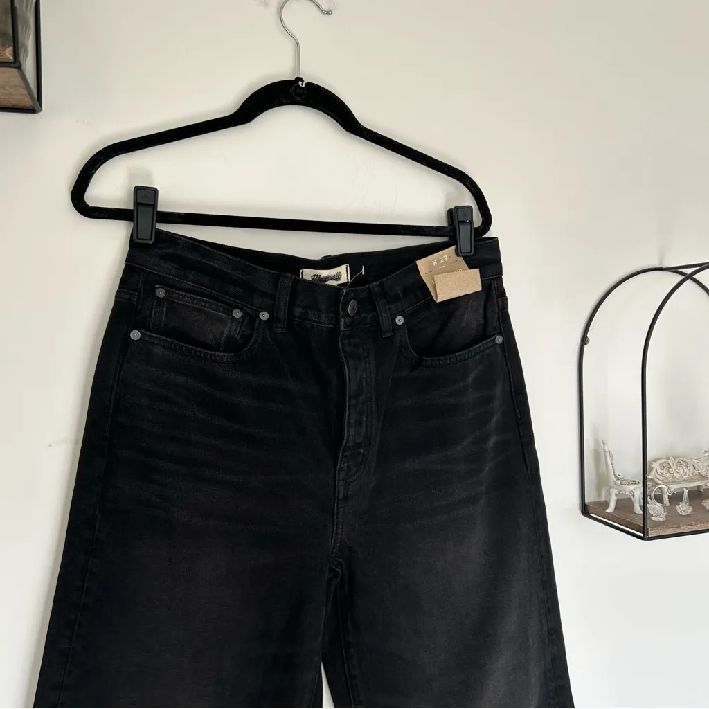 NEW Madewell Black Low-Slung Baggy Jeans Size 27 - Image 5