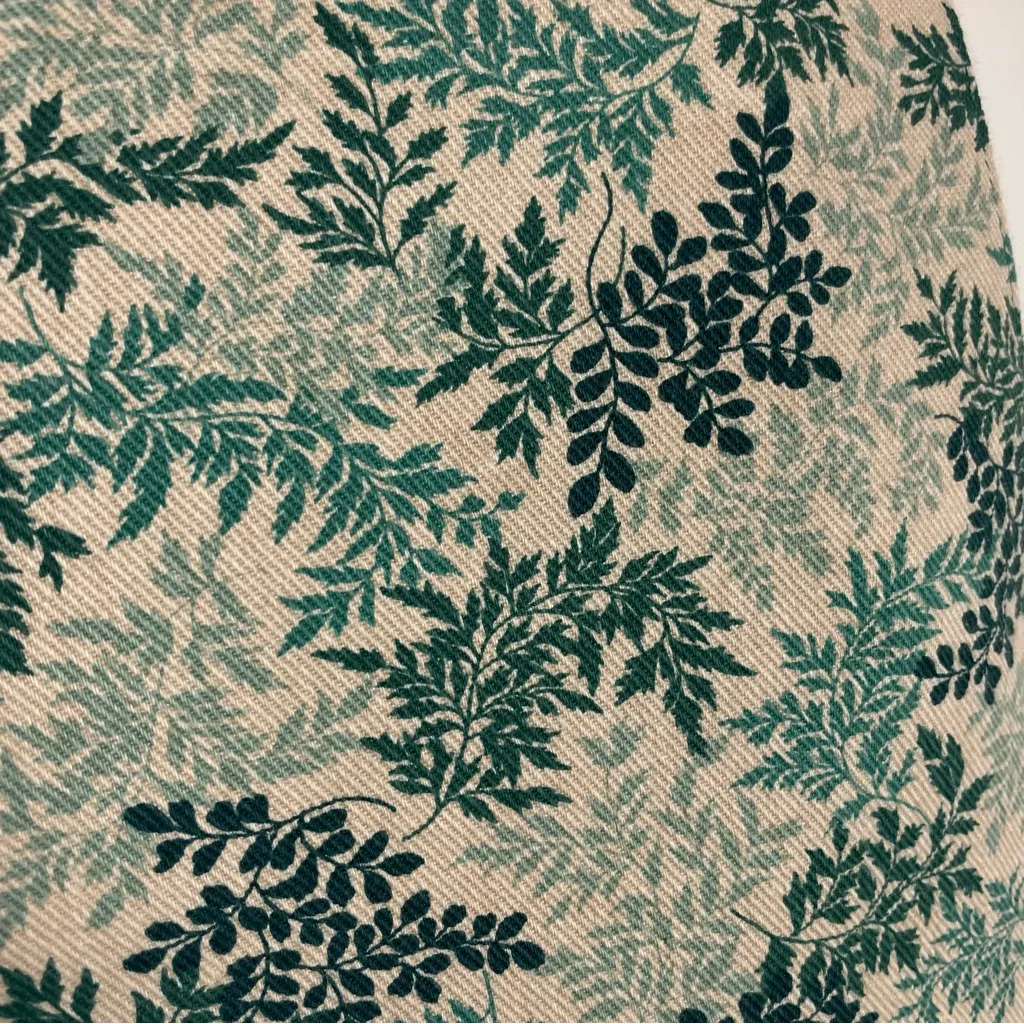 Handmade Shift Dress Leafy Pattern Print‎ Sleeveless Green Nature Midi Pockets - Image 8