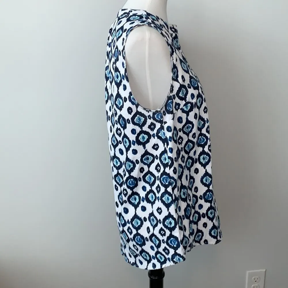 Mud Pie Sleeveless V Neck Tunic Blouse Sz M - Image 3