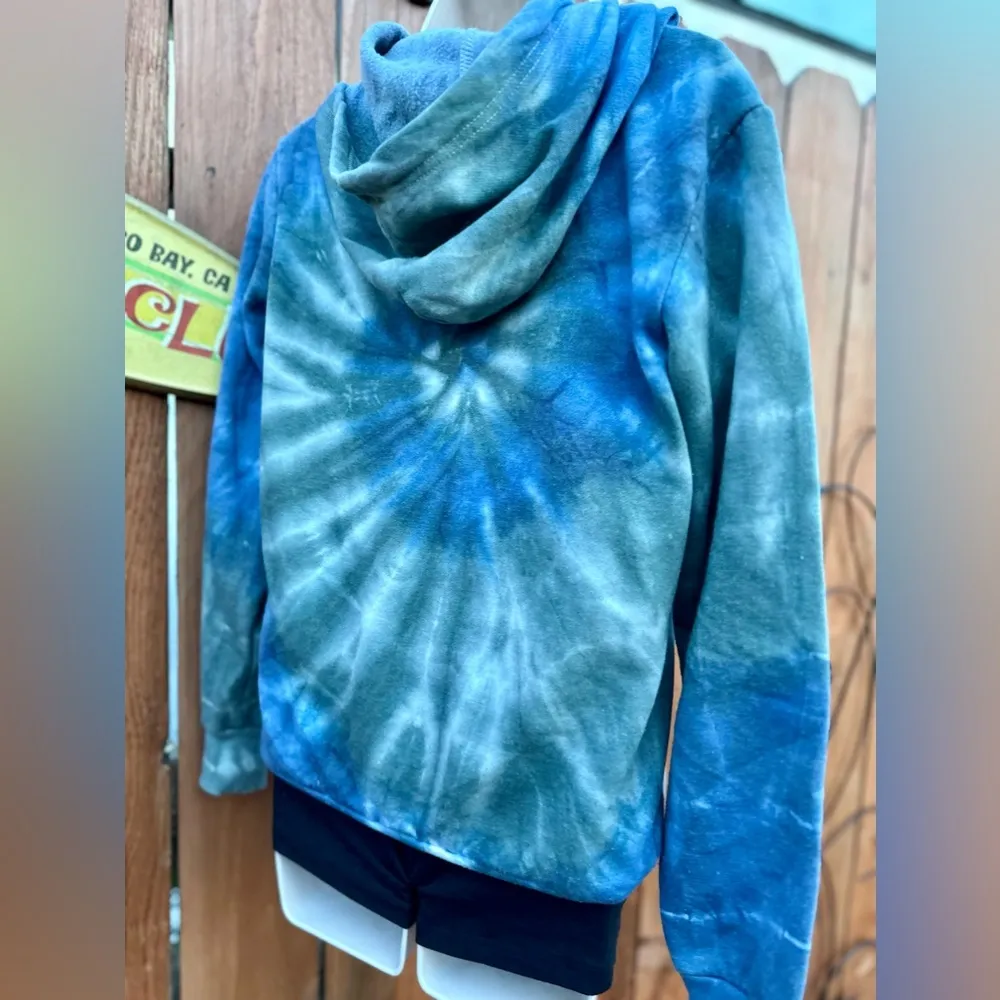 Blue Tye Dye Hoodie Size XS - Image 6