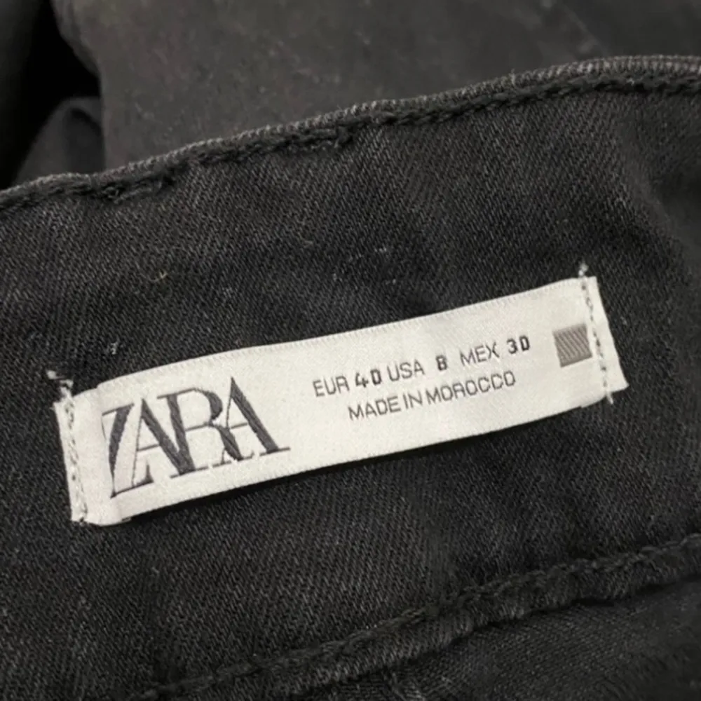ZARA High Waist Stretch Black Capri Denim Jeans 8 - Image 12