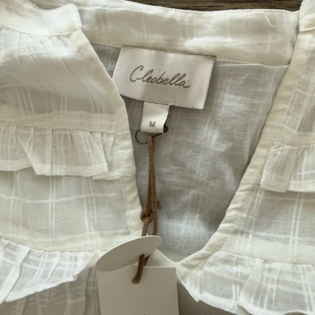 Cleobella Elliot Mini Dress Ivory medium NWT - Image 6