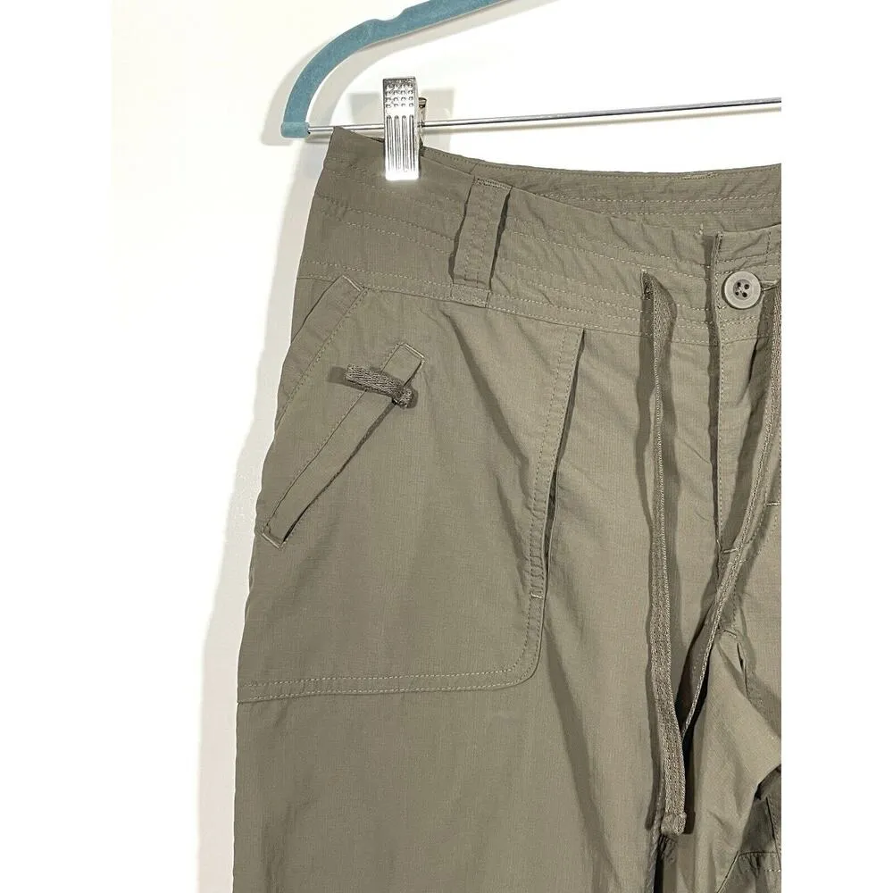 North Face Women's Hiking Pants Size 4 Beige Roll Tab Convertible Pant Pockets - Image 3
