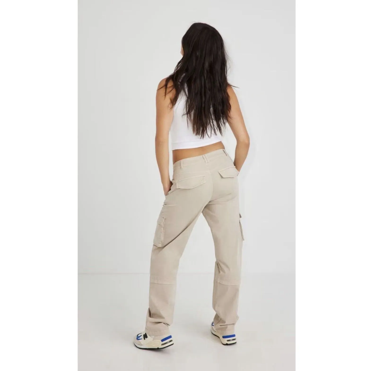 NWT Garage Remi Straight Utility Outdoor Cargo Pants Tan Beige Khaki Size 7 - Image 3
