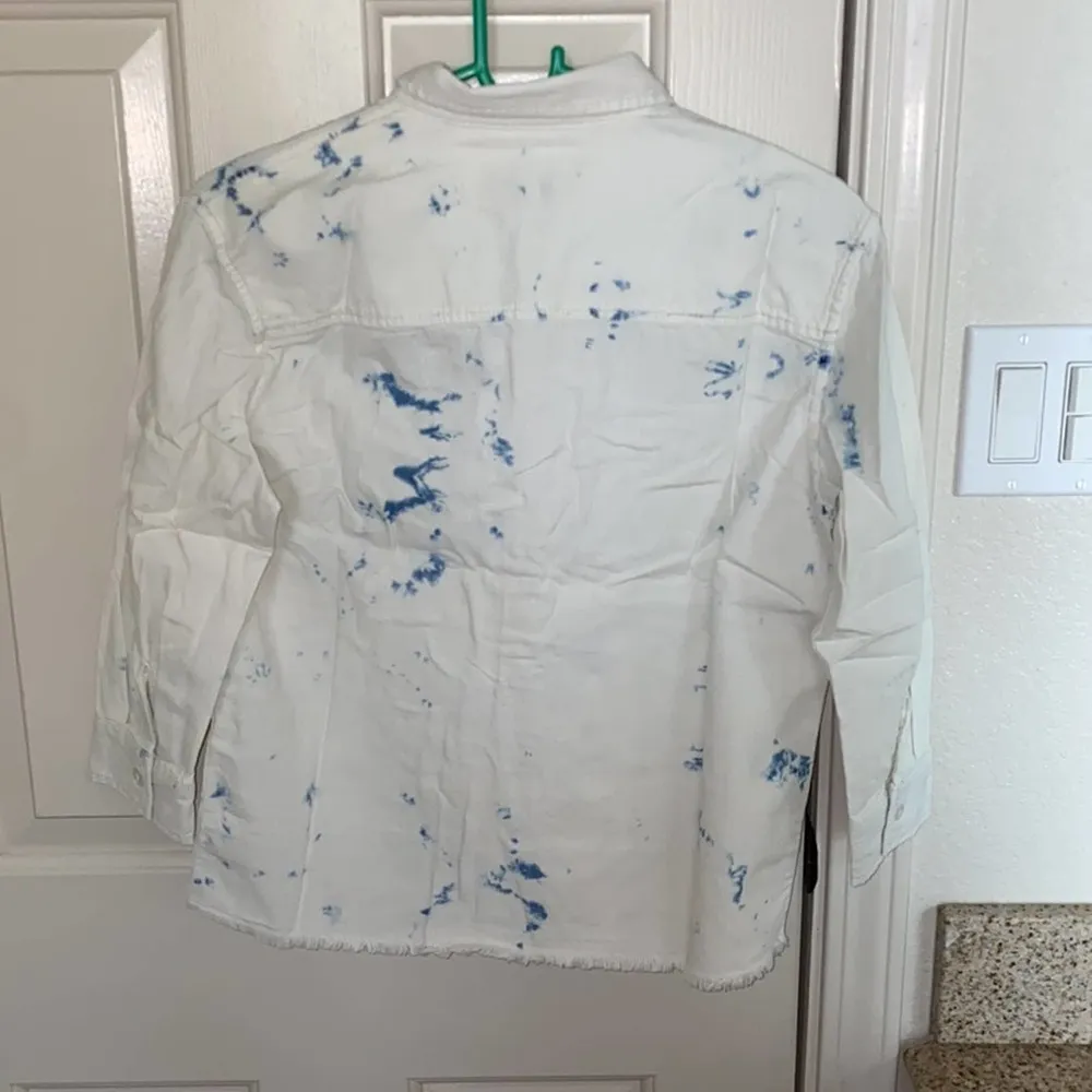 Joe’s Jeans “The Tie Dye Shirt” Size XS NWT Cotton Button Down 3/4 Sleeve - Image 8