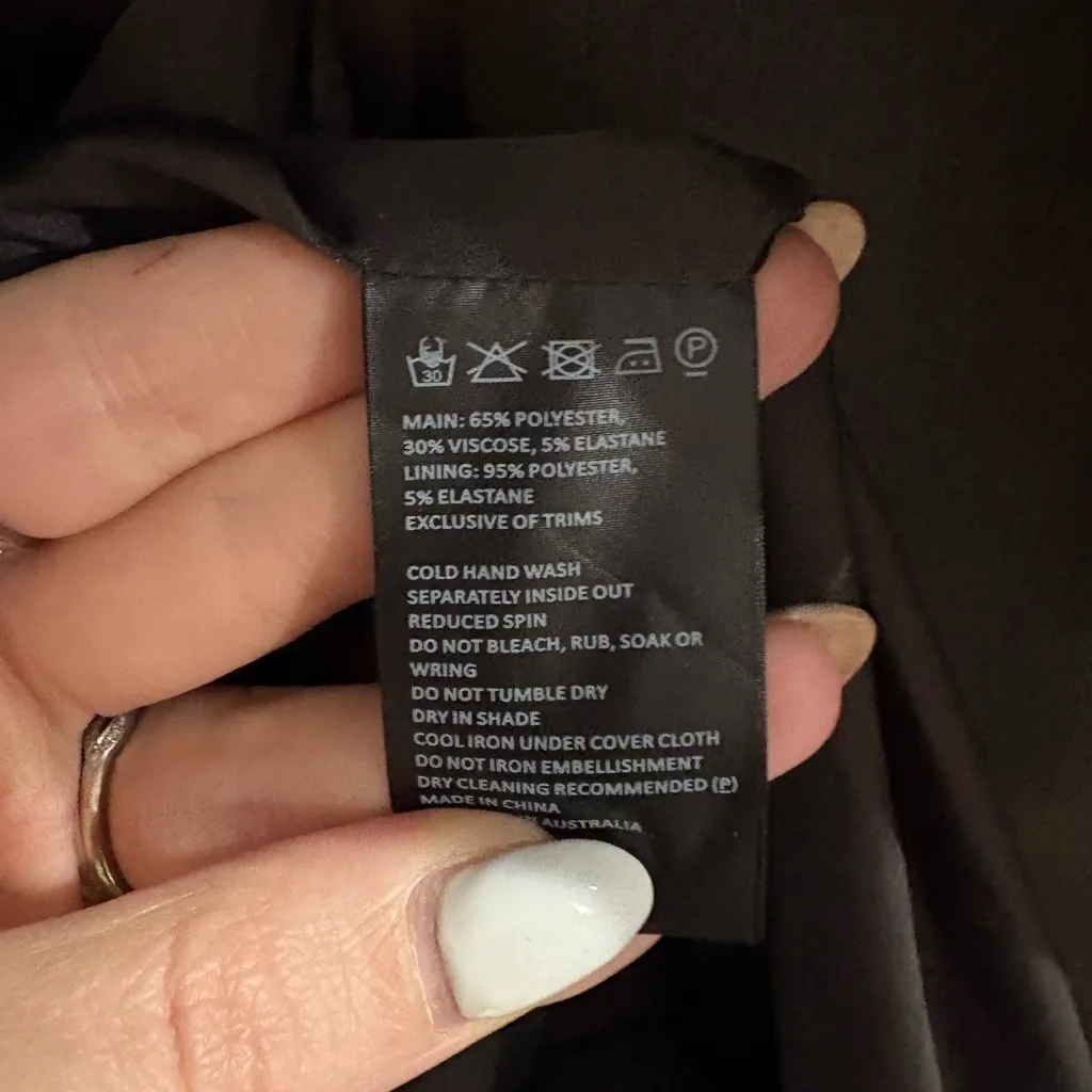 Bardot  Gray Joelle Long Sleeve Tuxedo Minidress- Size Medium - Image 7