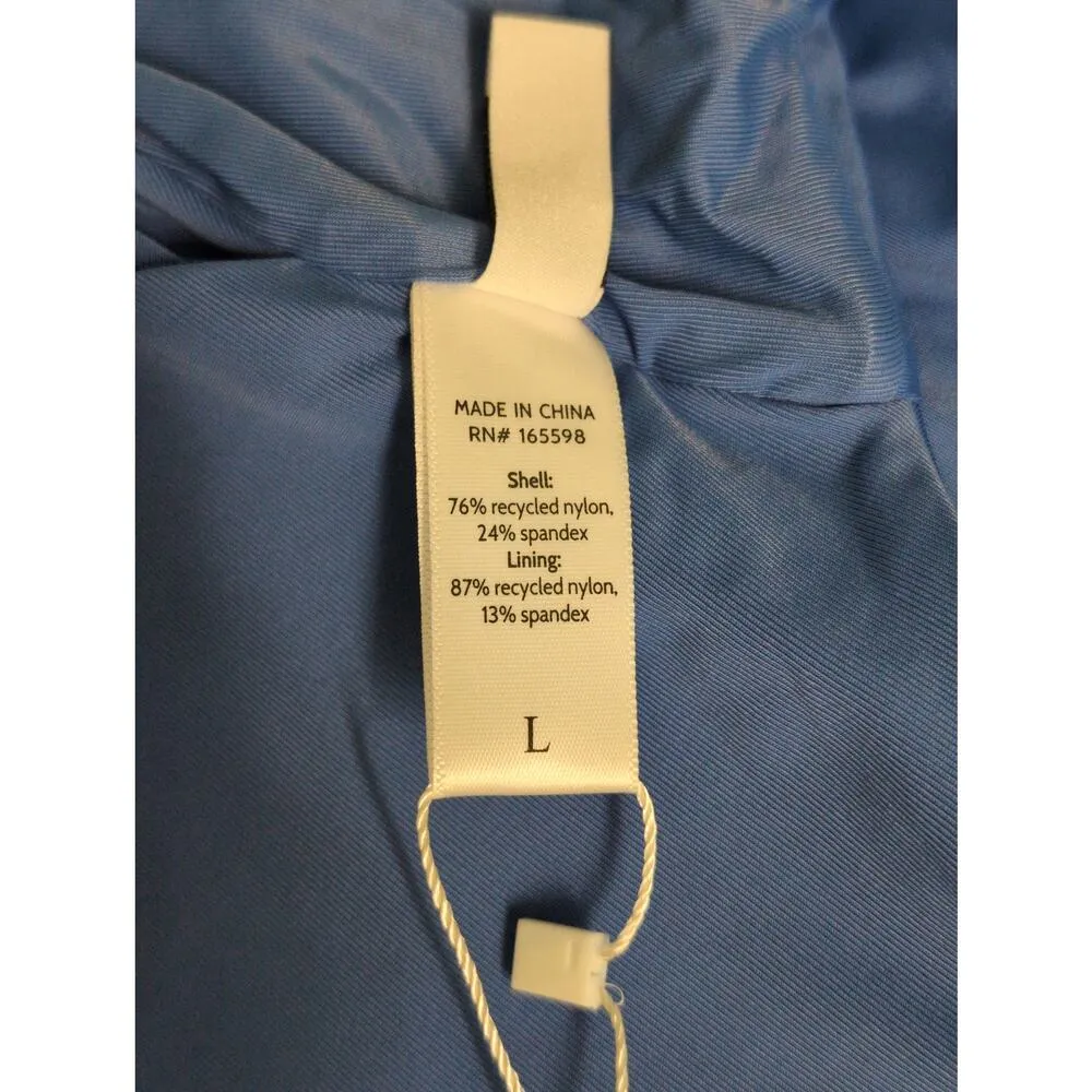 Andie The Santorini Horizon Blue One Piece Keyhole Cutout Adjustable Size L New - Image 9