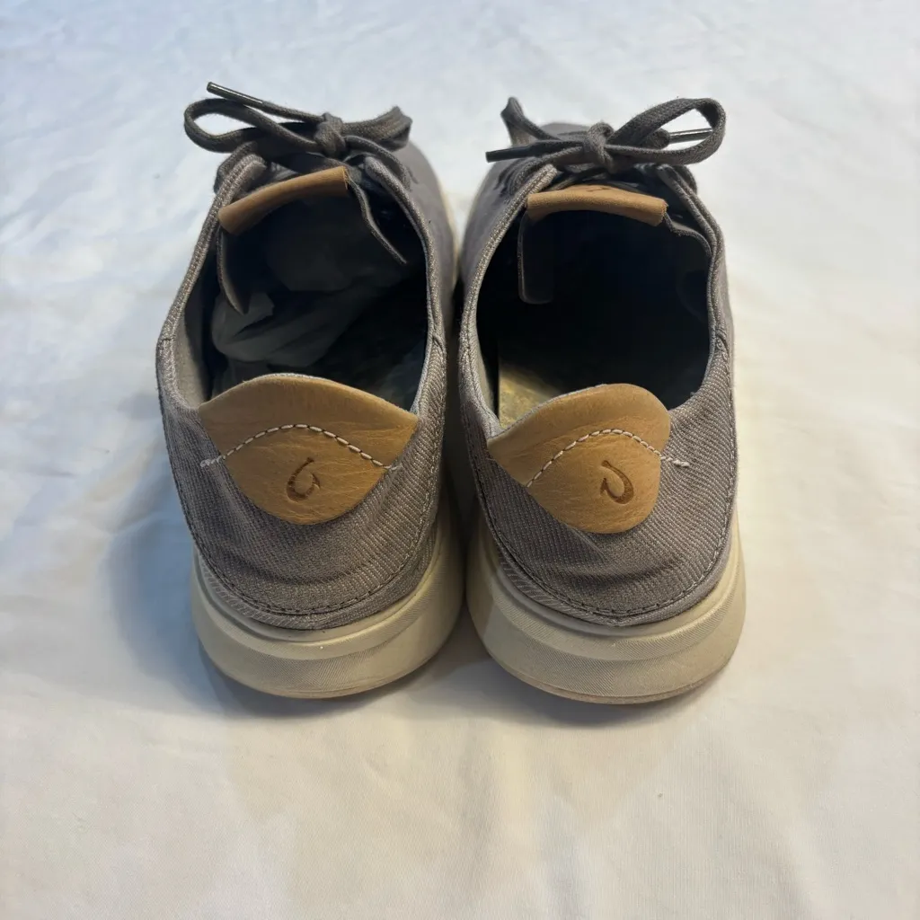 Olukai Ki'ihele Li Gray Lace Up Canvas Sneakers Women’s Size 8.5 - Image 3