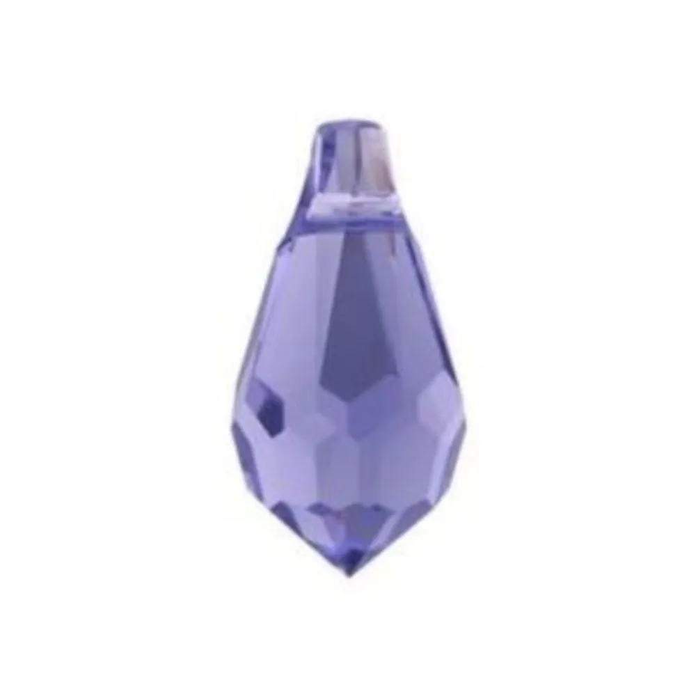 Swarovski Elements Crystal Sterling Silver Chain Threader Teardrop Earrings Silver - Image 3