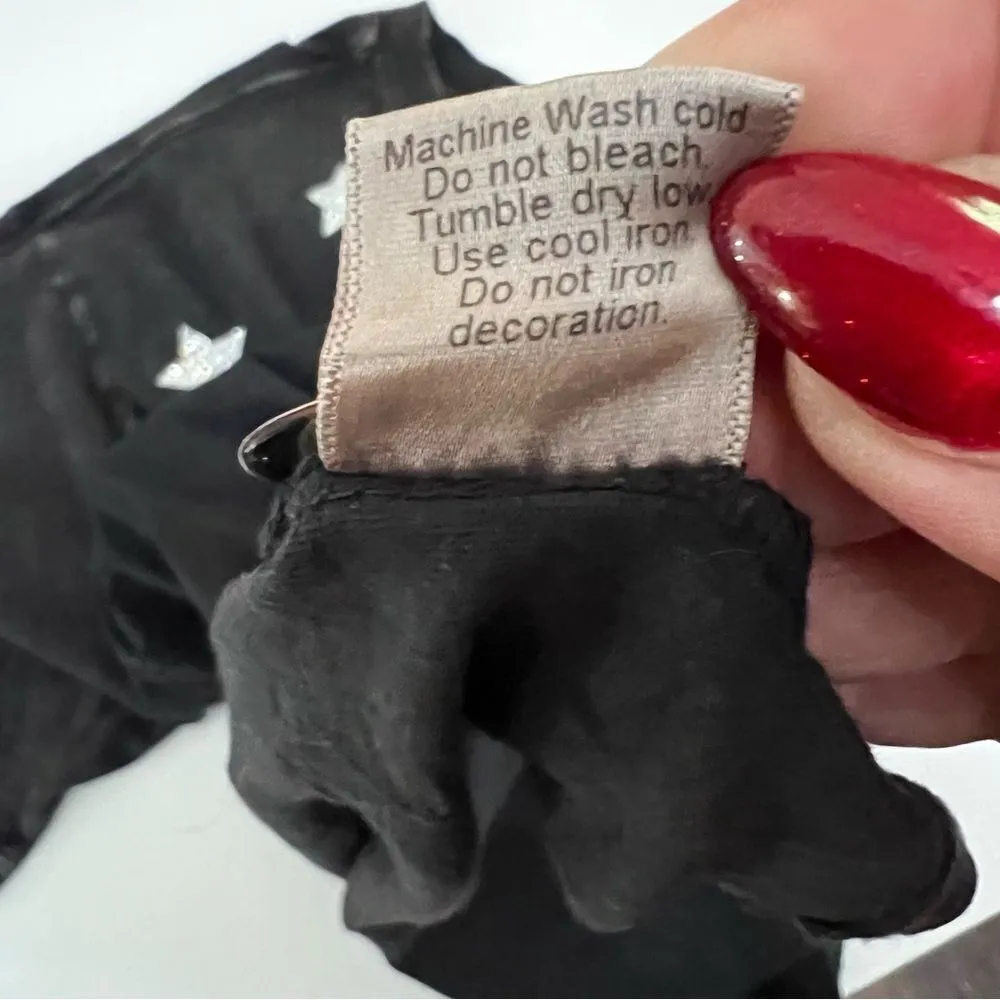 C Bar A Lovestock Ranch by Christian Audigier XXL Stars Mushroom Psychedelic Tee Black - Image 9