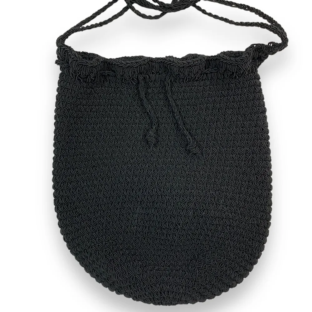 GAP Knit Black Crossbody Bucket Bag - Image 3
