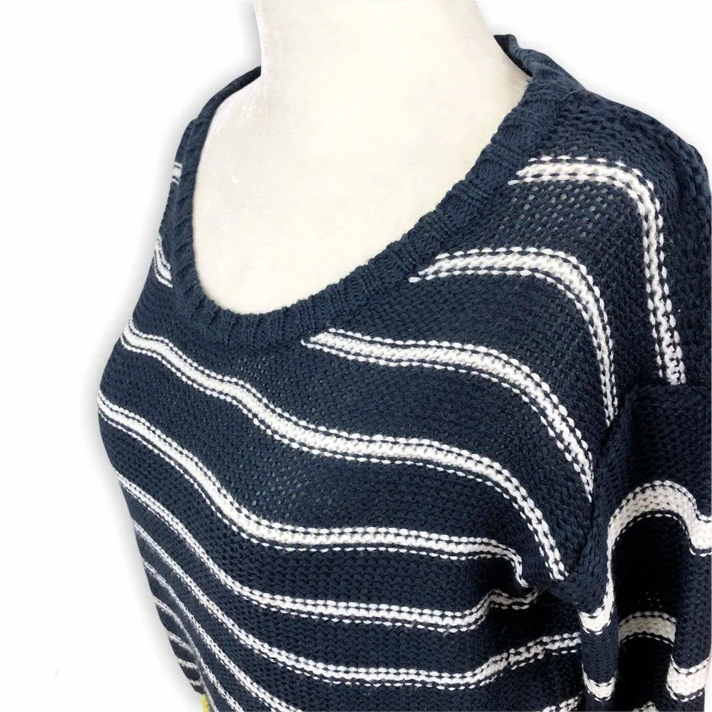 RD Style Colorblock Striped Open Knit Sweater - Image 5