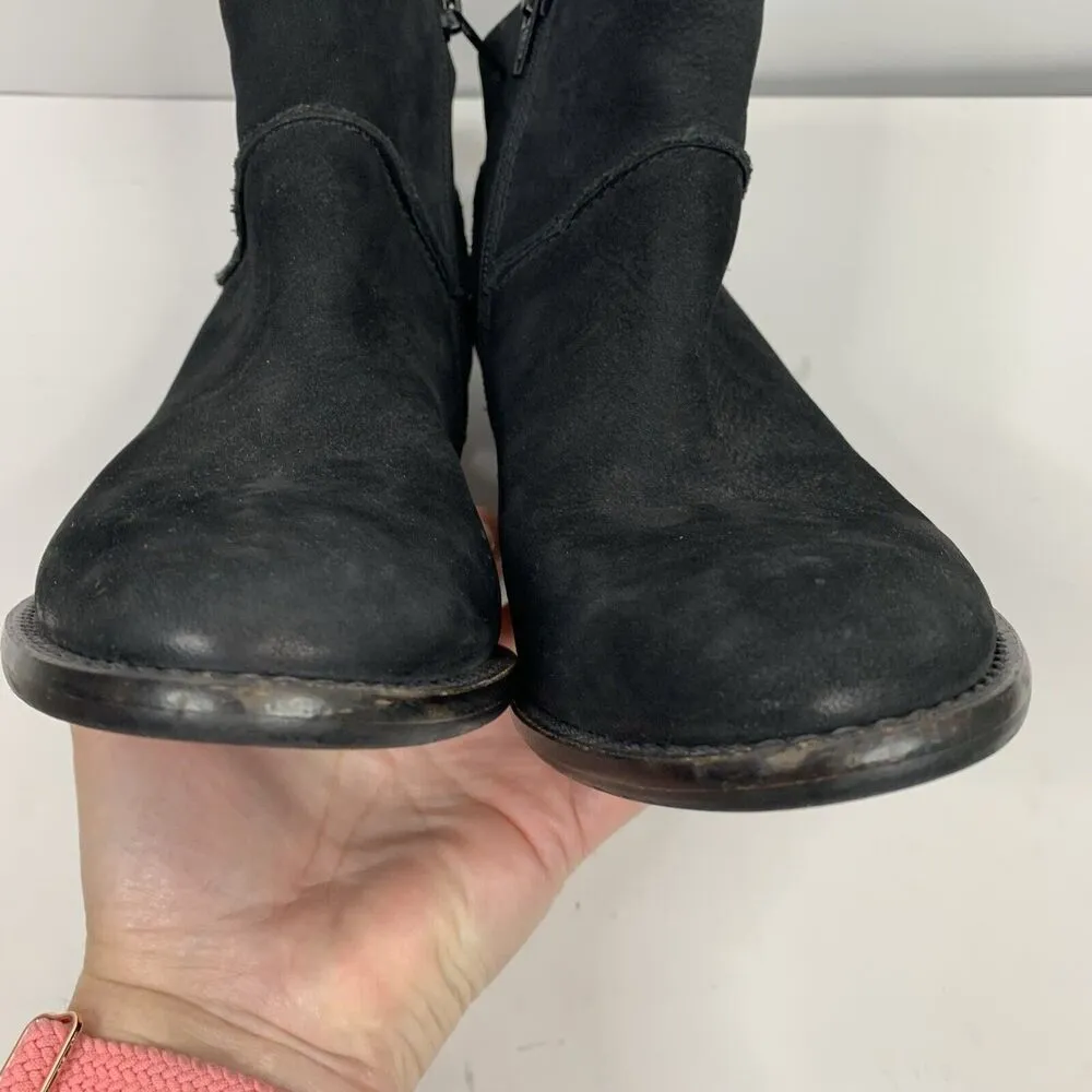 Steven Steve Madden Size 7 Ankle Boot Bootie Wesley Black Nubuck Suede Leather - Image 7